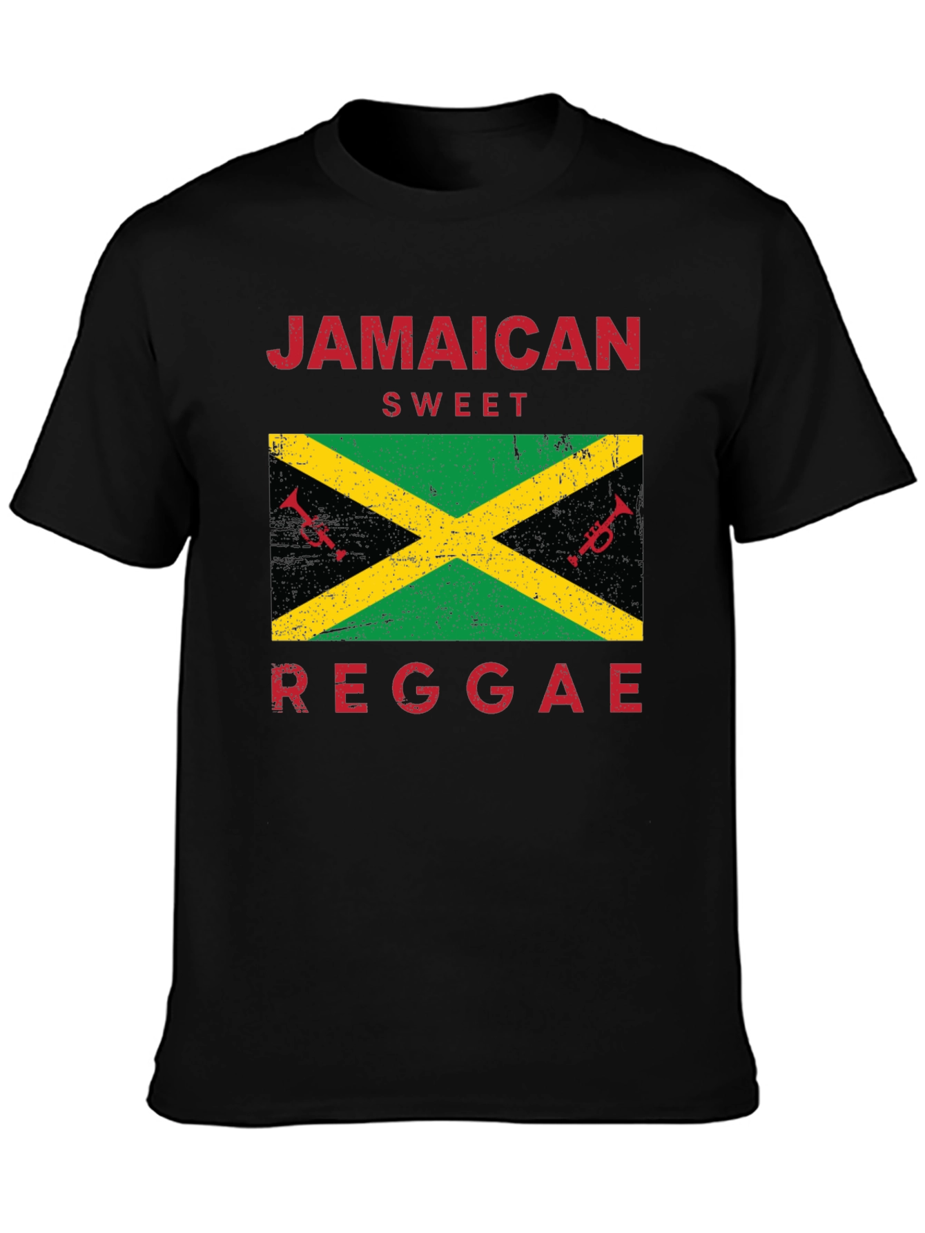 Jamaican Sweet Reggae Graphic Tee - Black