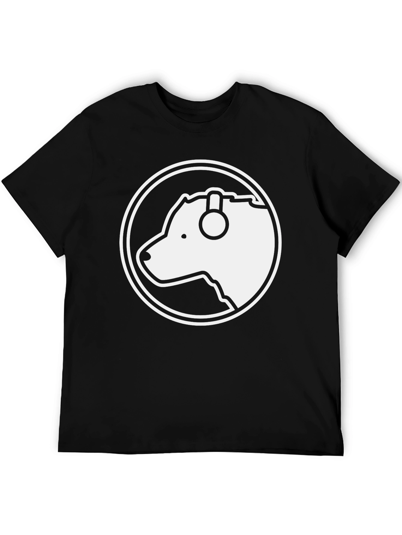 Bear Headphone Tee - Black Cotton Graphic T-Shirt