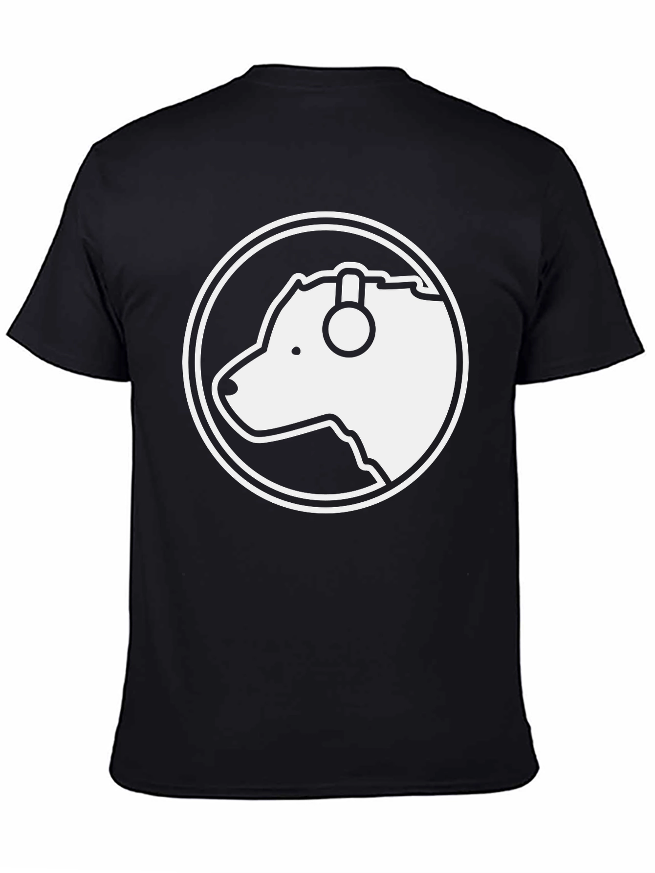 Bear Headphone Tee - Black Cotton Graphic T-Shirt