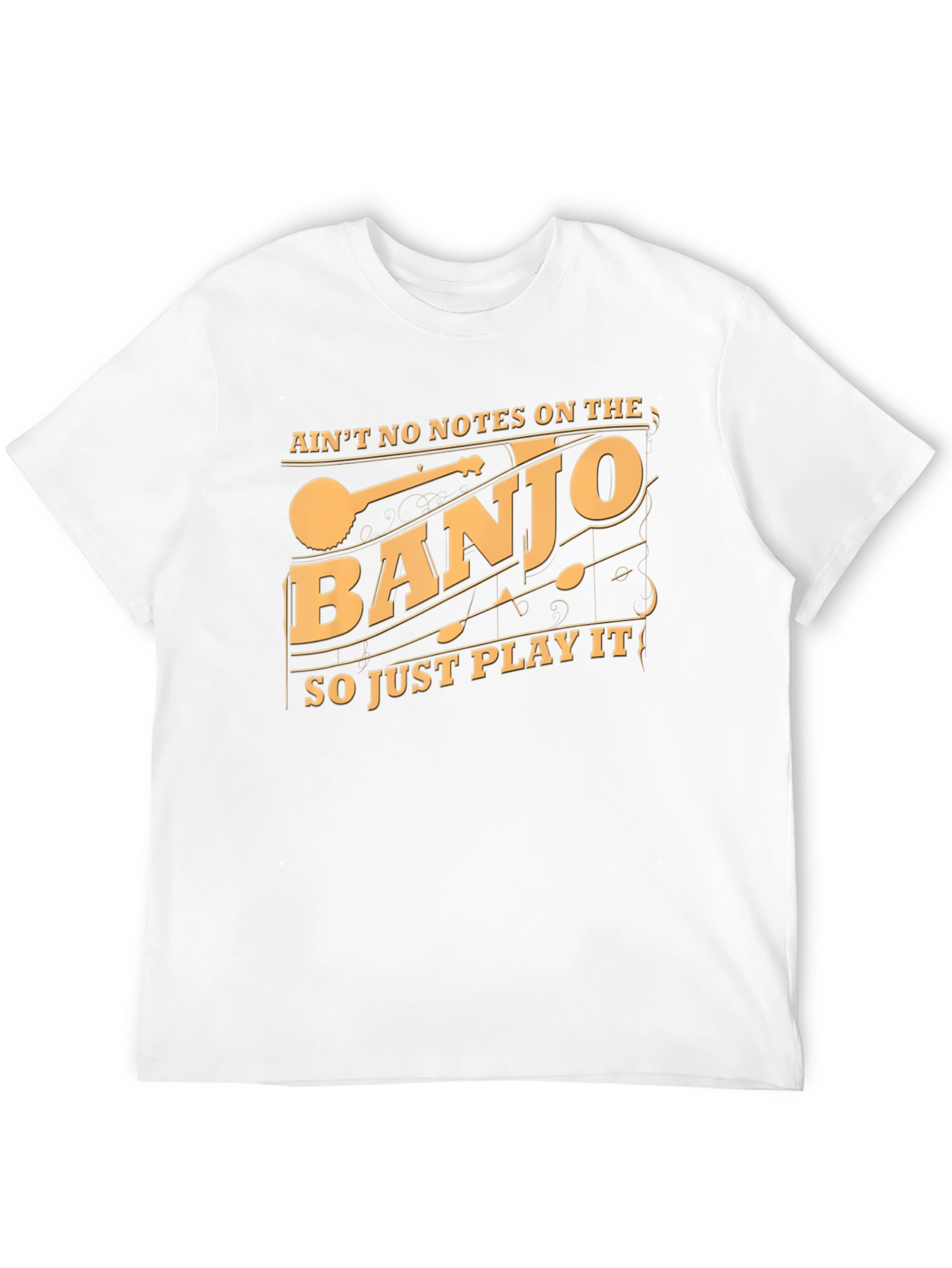 Banjo Music T-Shirt: Aint No Notes Just Play It