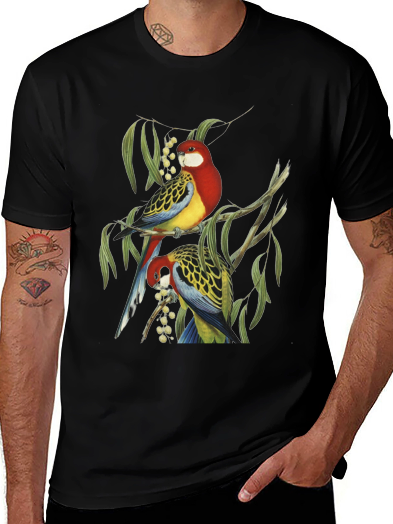 Bird Print T-Shirt - Nature Inspired Graphic Tee