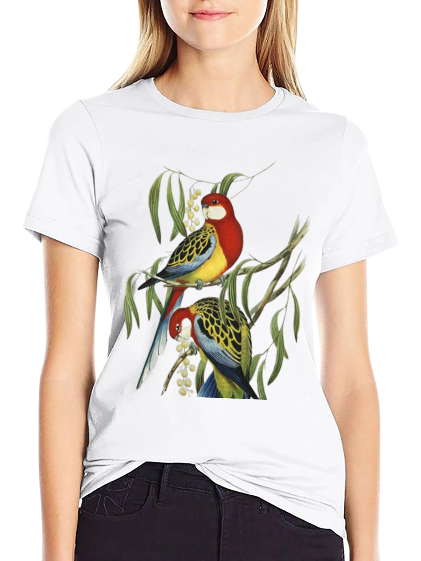 Bird Print T-Shirt - Nature Inspired Graphic Tee
