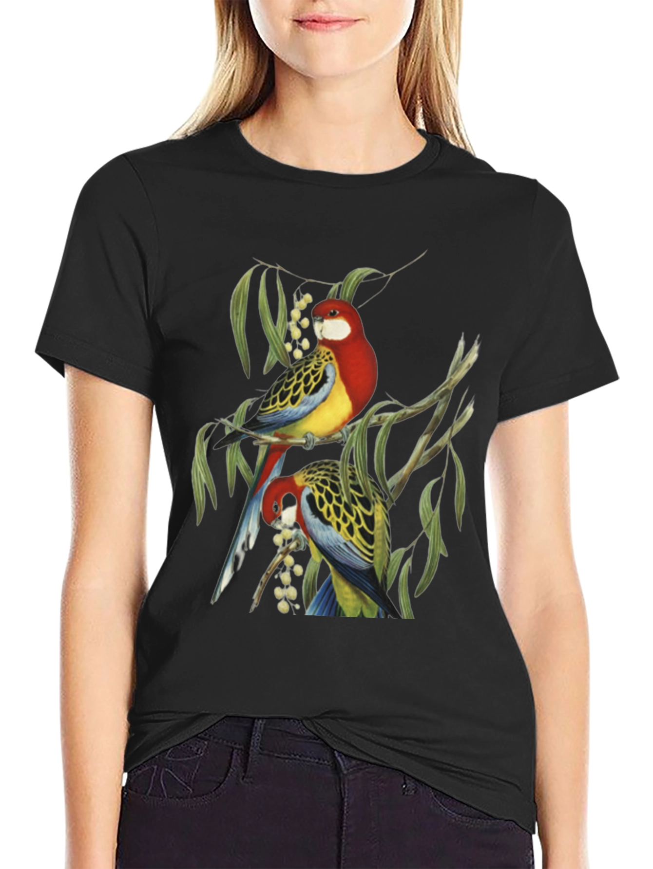 Bird Print T-Shirt - Nature Inspired Graphic Tee