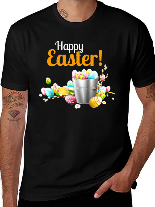 Happy Easter T-Shirt - Easter Egg Bucket Design