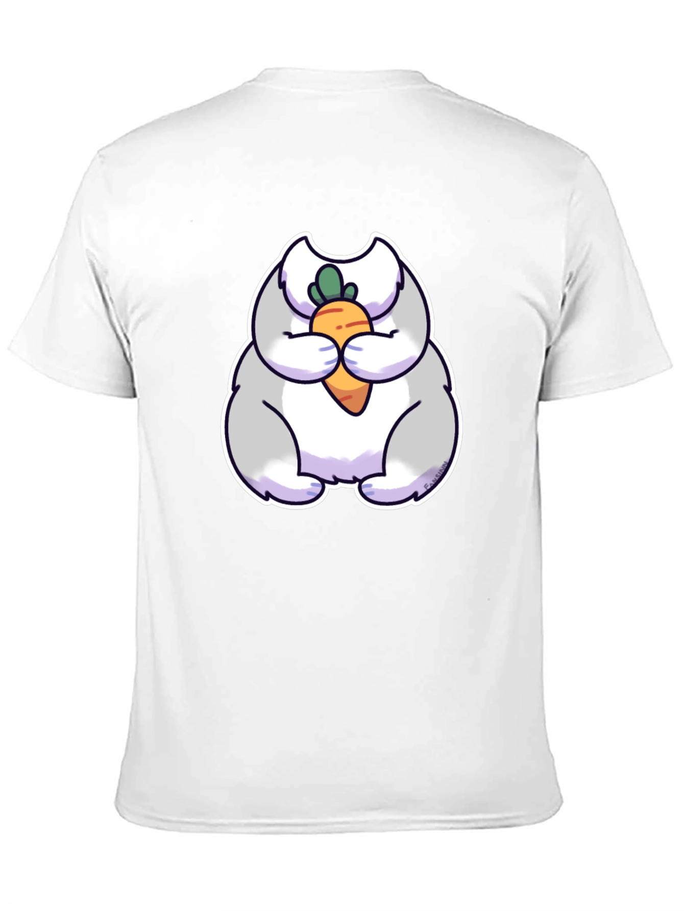 Cute Rabbit Eating Carrot Graphic Tee