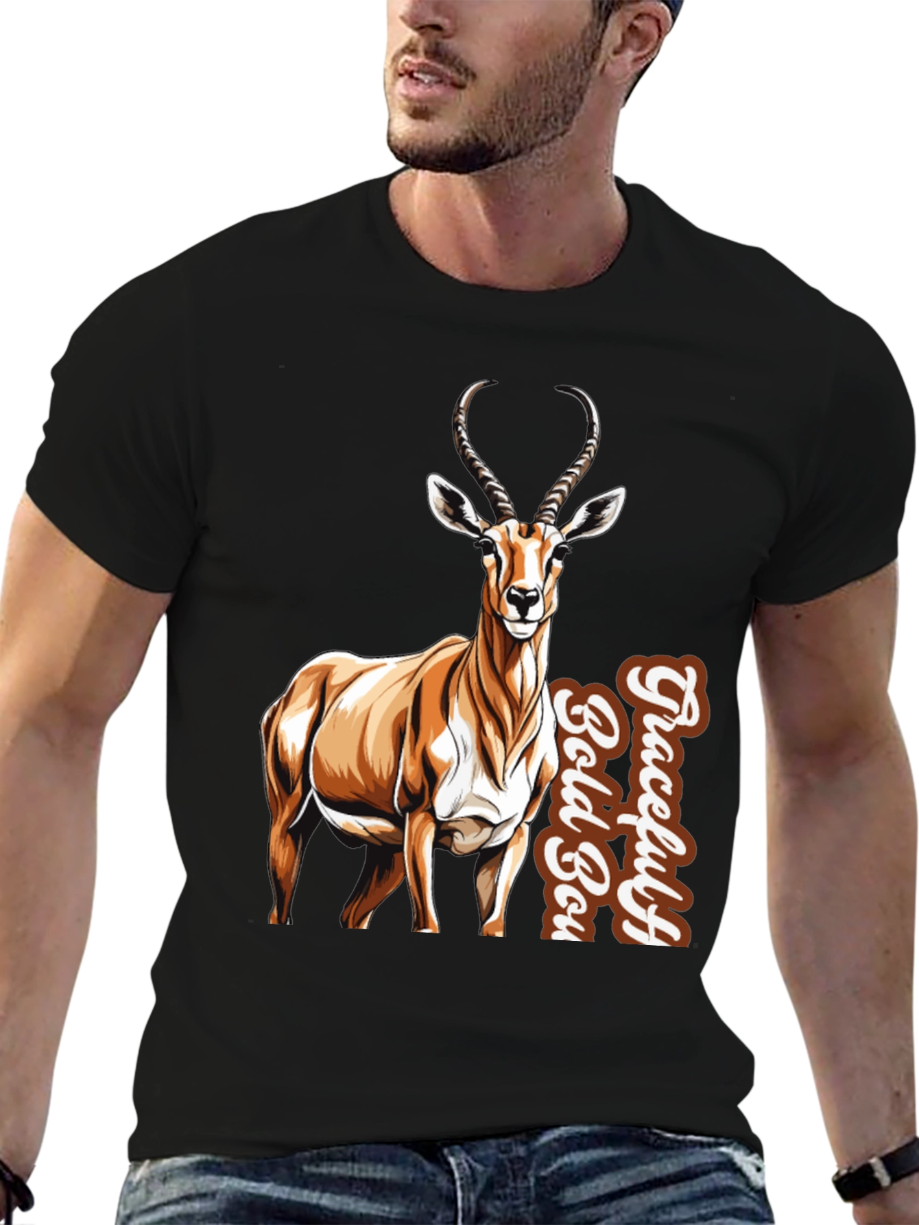 Graceful Bold Boy Springbok Graphic Tee