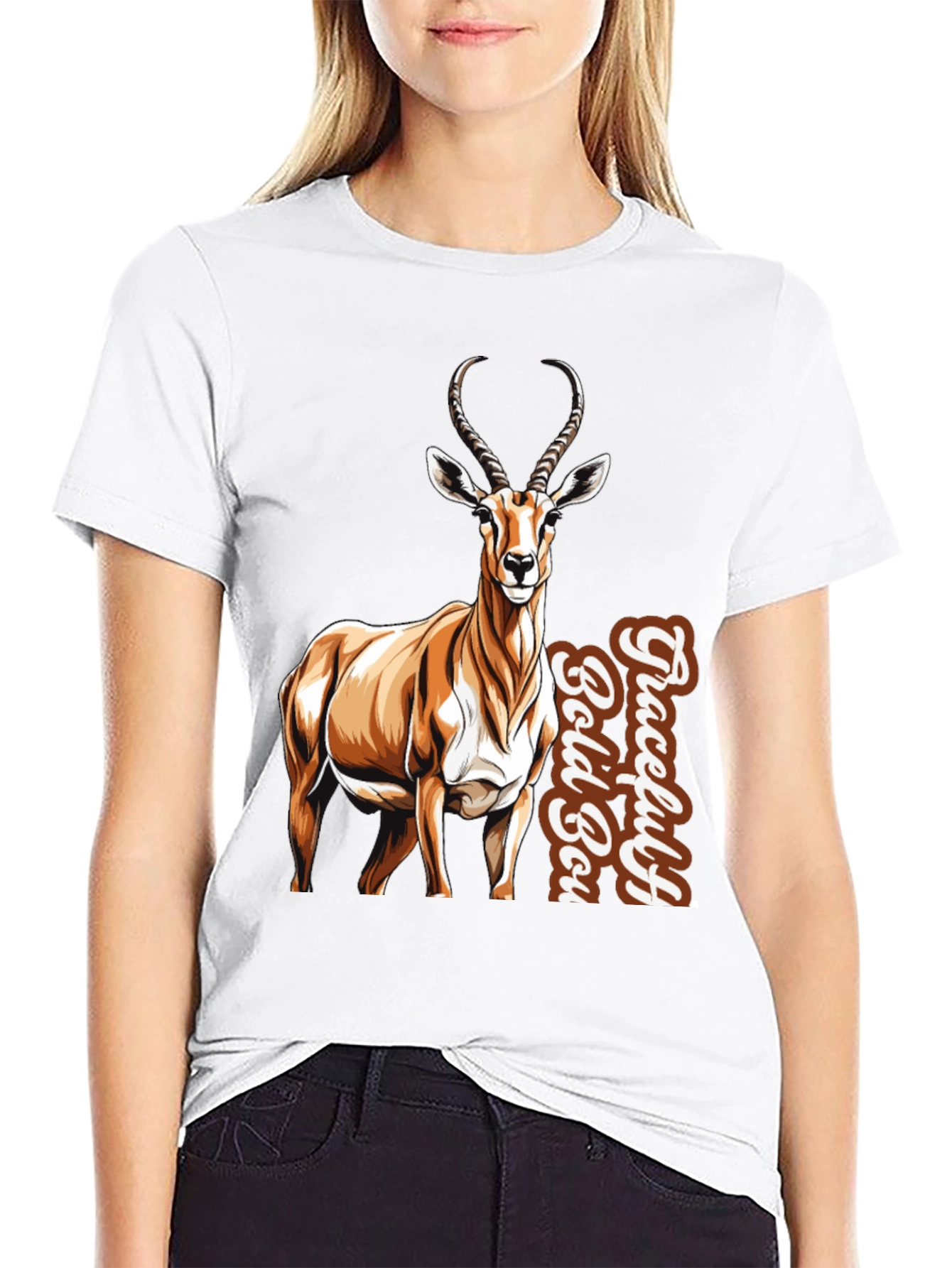 Graceful Bold Boy Springbok Graphic Tee