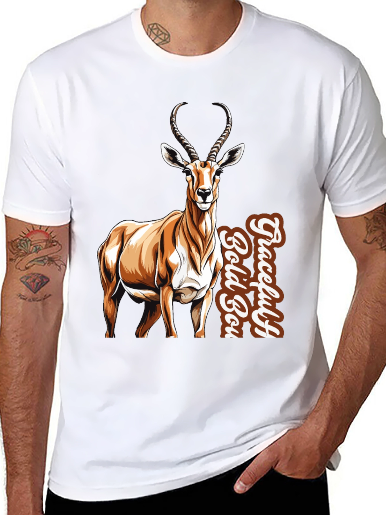 Graceful Bold Boy Springbok Graphic Tee