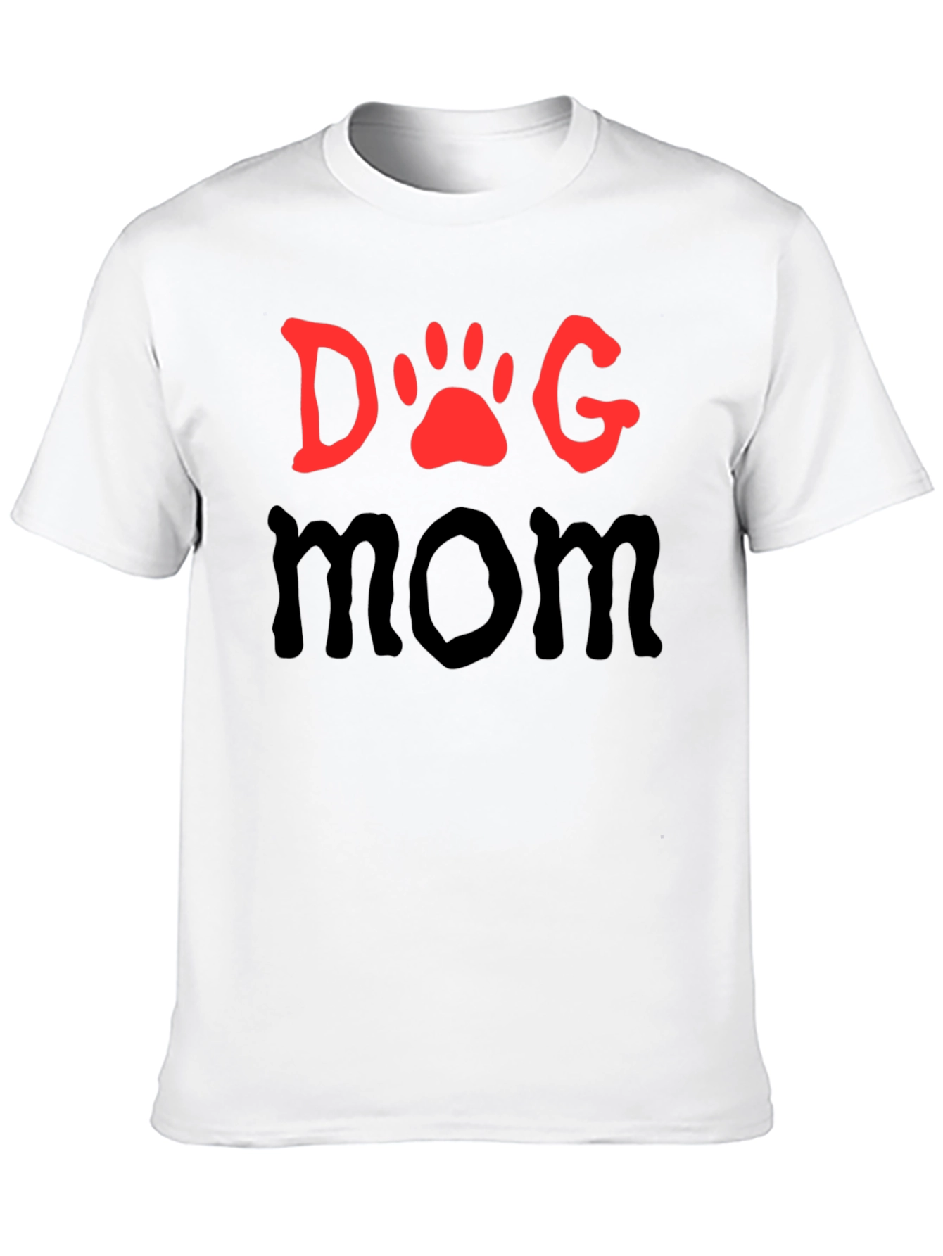 Dog Mom T-Shirt - Paw Print Graphic Tee