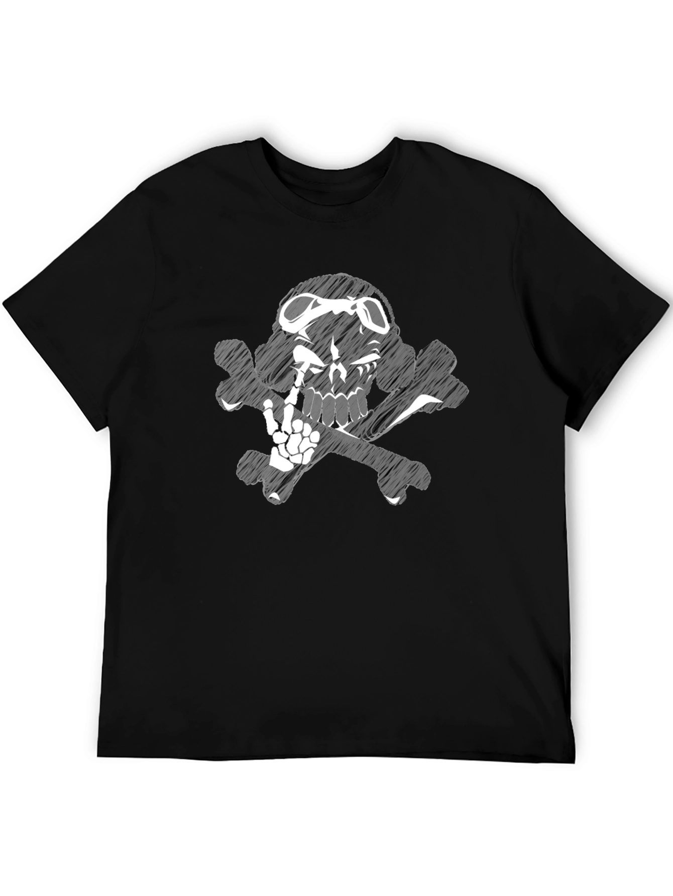 Skull & Bones Graphic Tee - Edgy Fashion