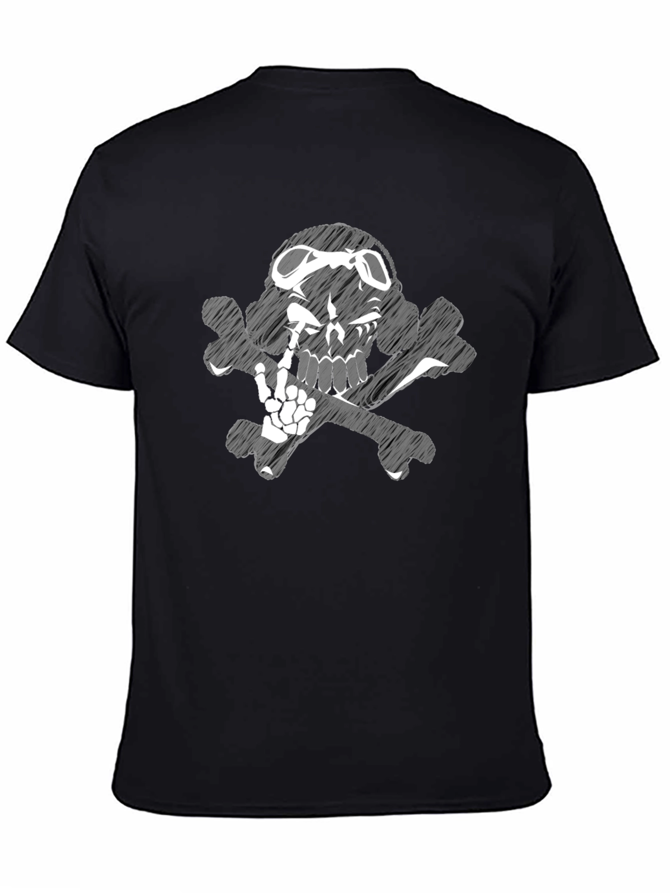 Skull & Bones Graphic Tee - Edgy Fashion