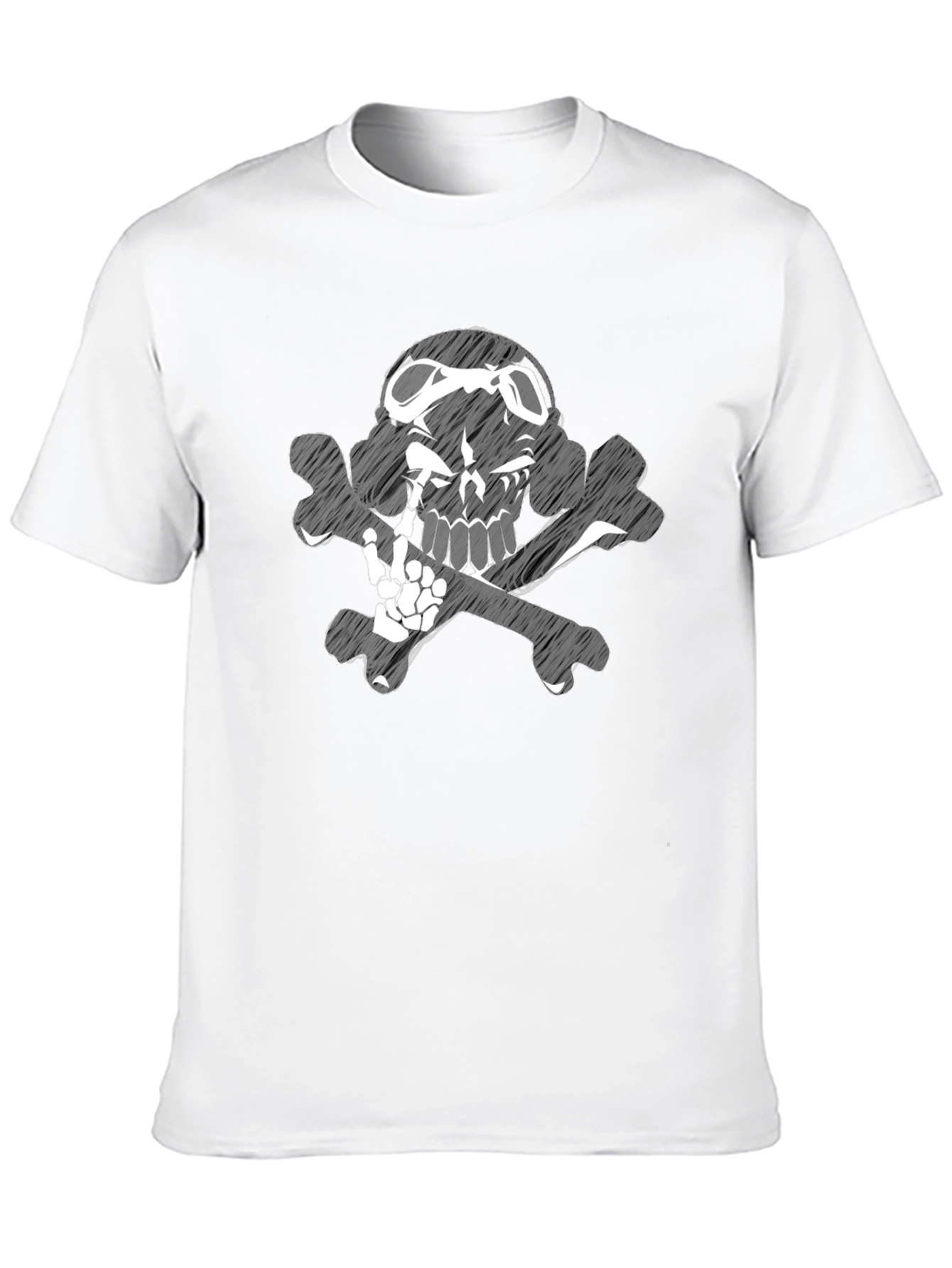 Skull & Bones Graphic Tee - Edgy Fashion