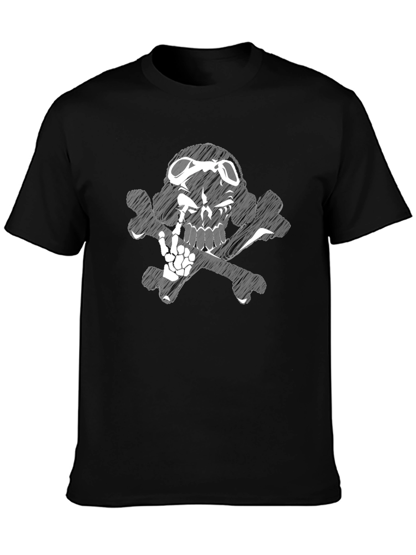Skull & Bones Graphic Tee - Edgy Fashion