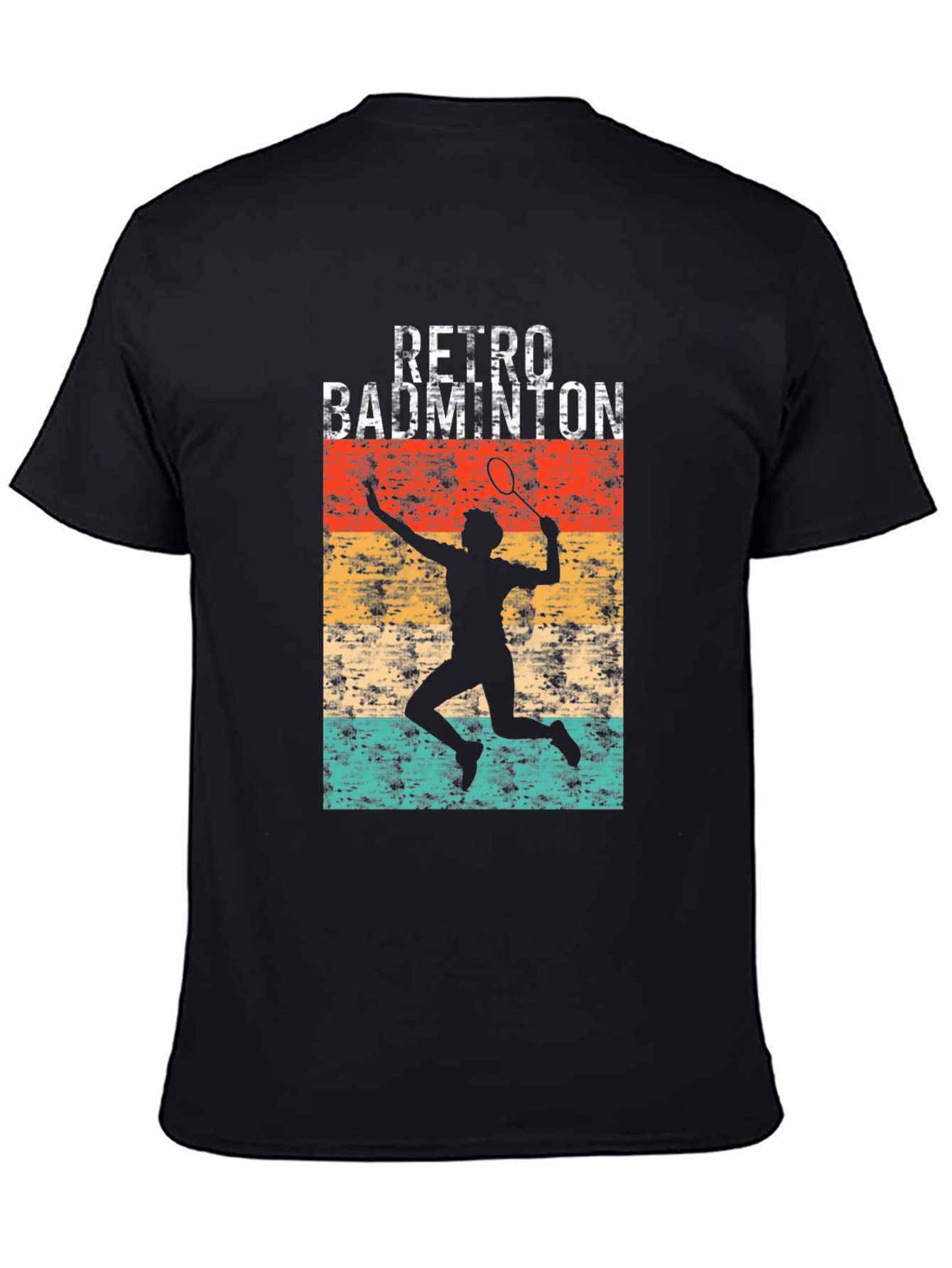 Retro Badminton Player Graphic T-Shirt