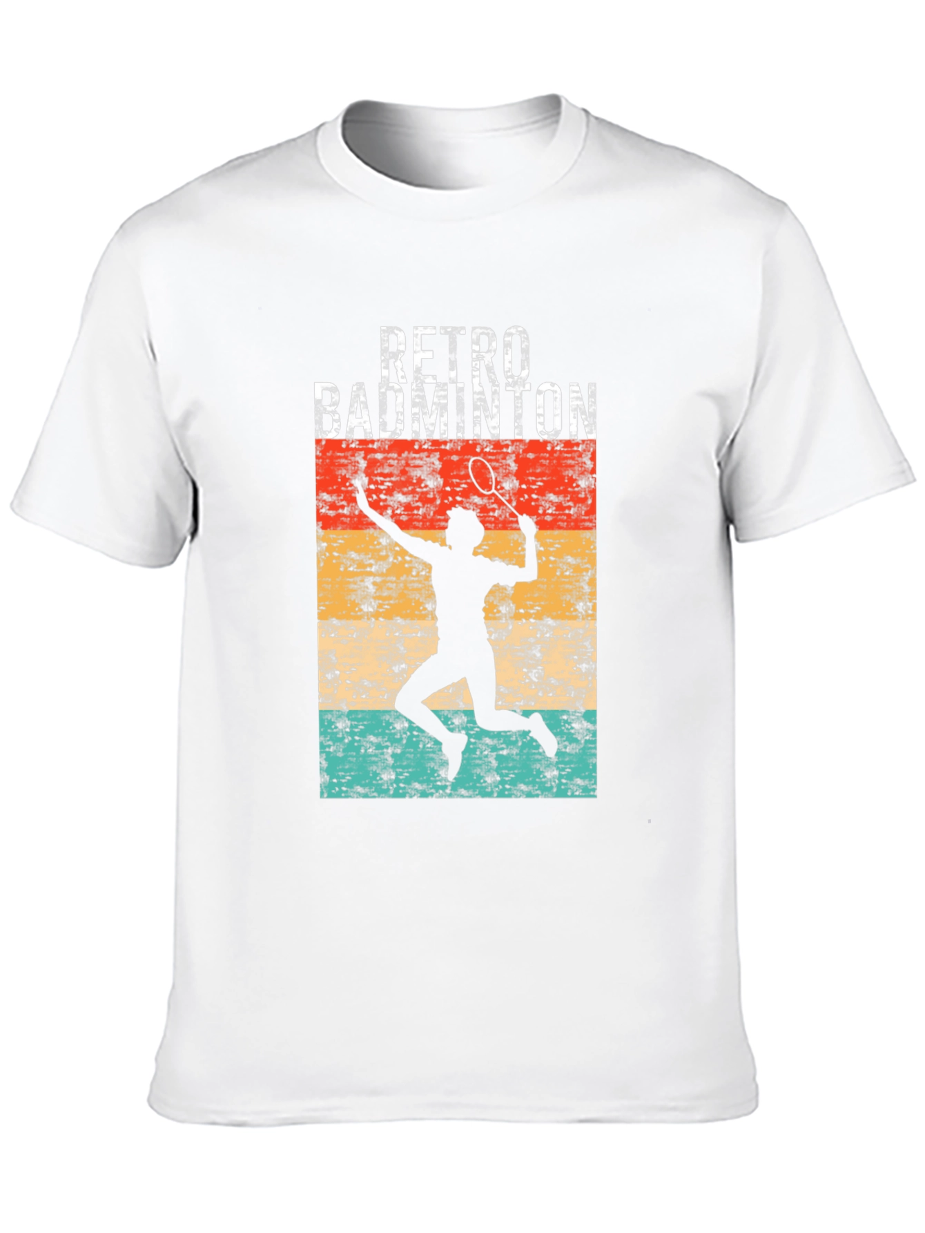 Retro Badminton Player Graphic T-Shirt