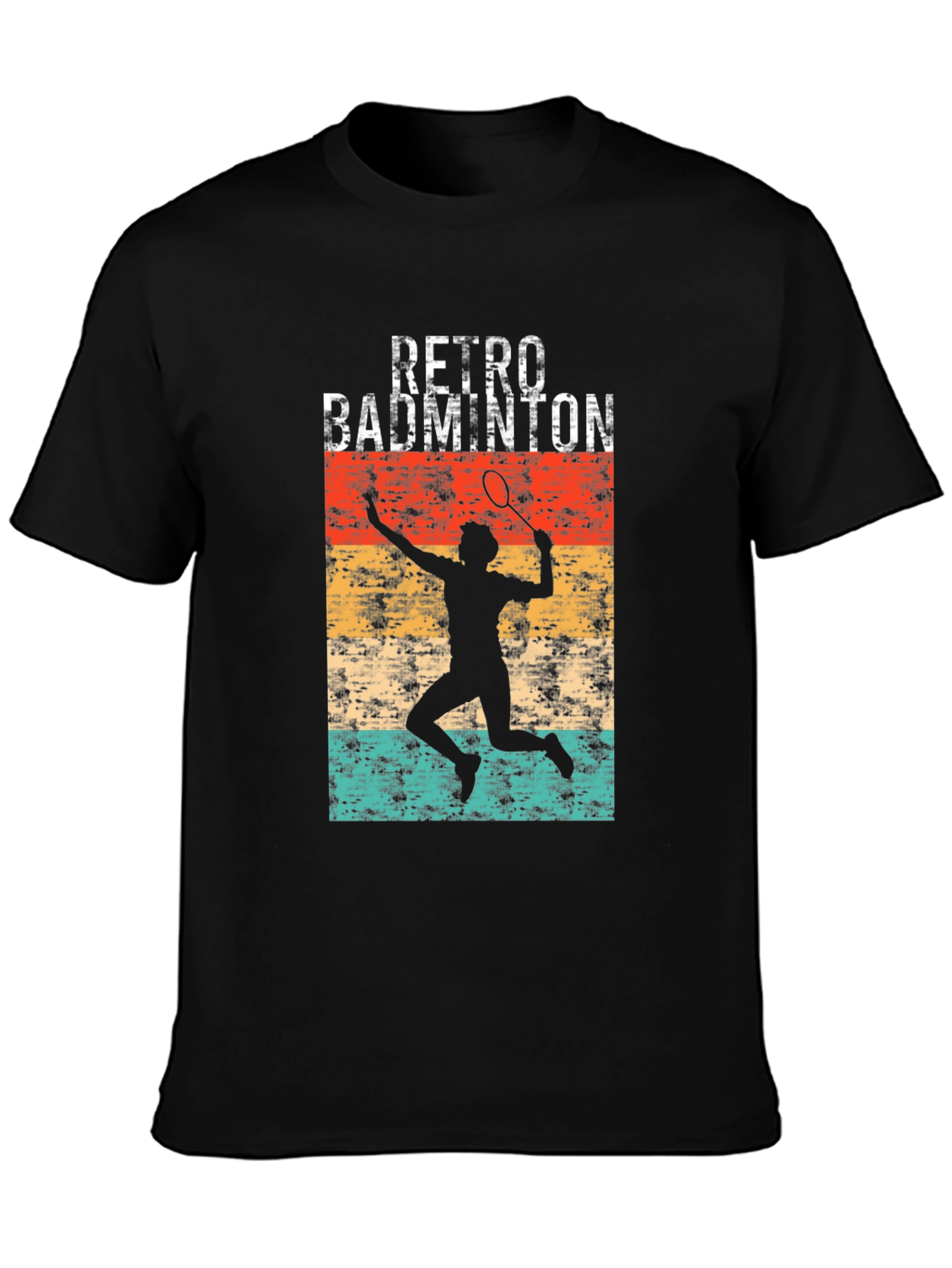 Retro Badminton Player Graphic T-Shirt