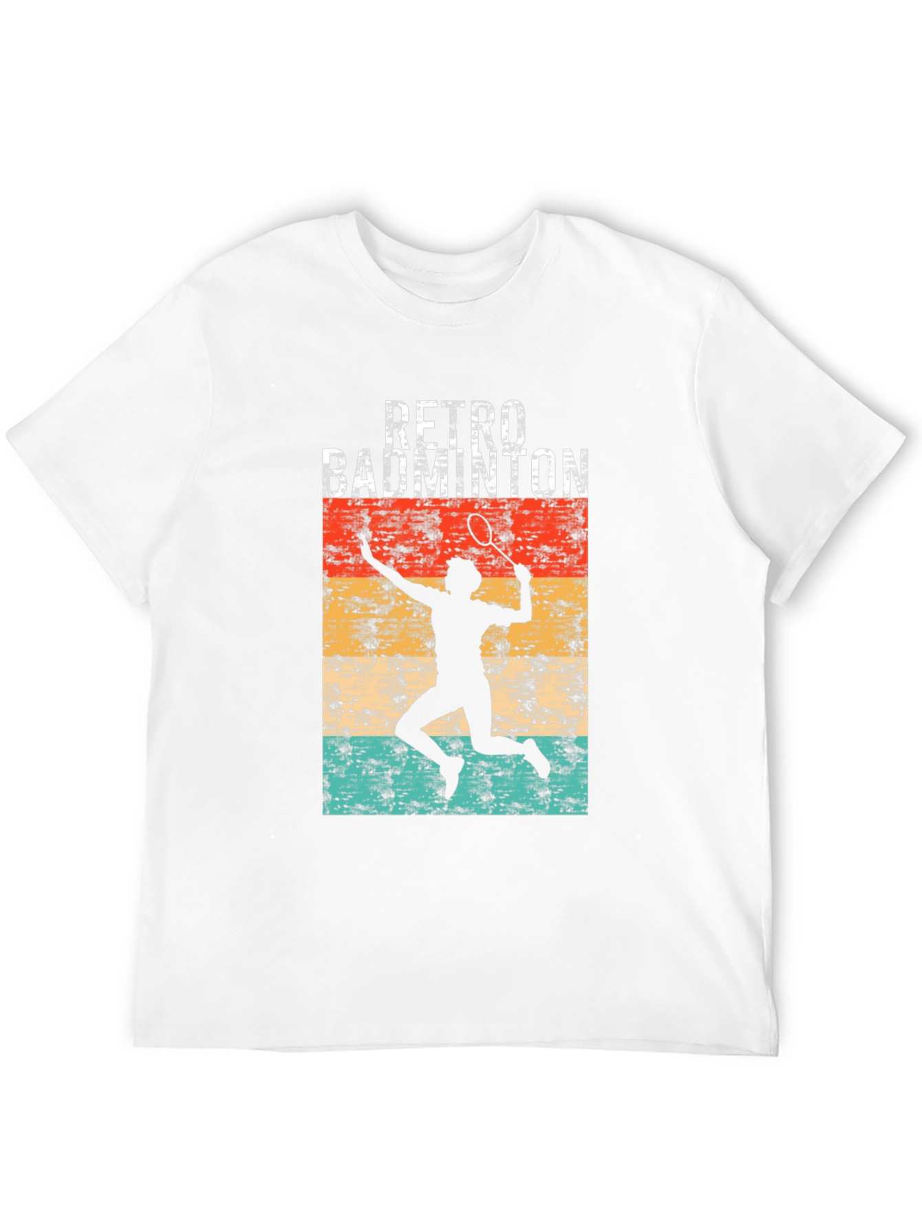 Retro Badminton Player Graphic T-Shirt