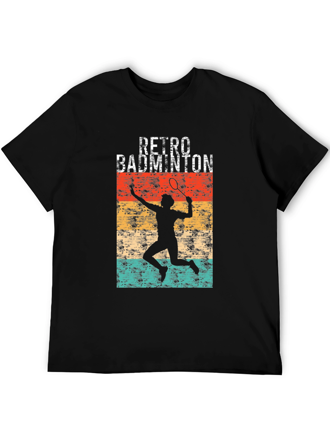 Retro Badminton Player Graphic T-Shirt