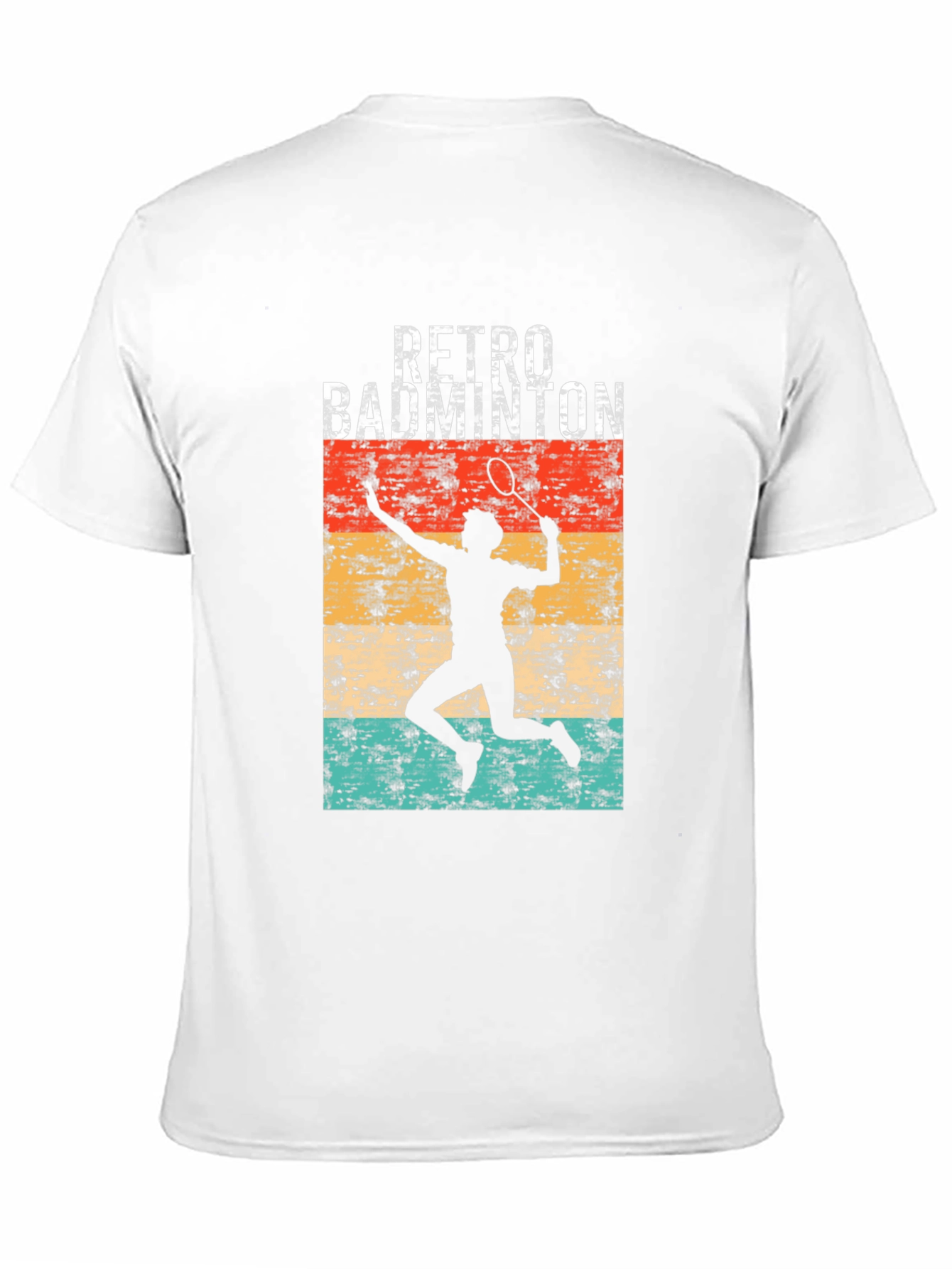 Retro Badminton Player Graphic T-Shirt
