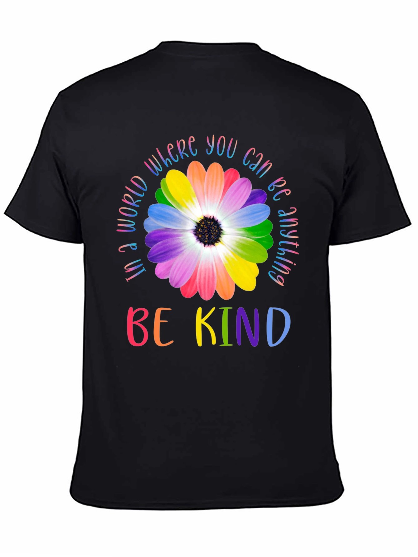 Be Kind Rainbow Flower Graphic Tee