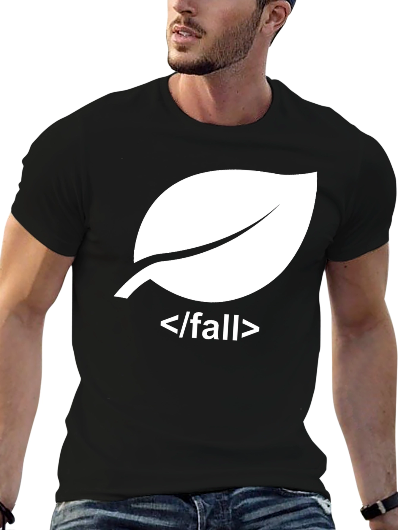 Fall Leaf Programmer T-Shirt - Stylish Coder Apparel