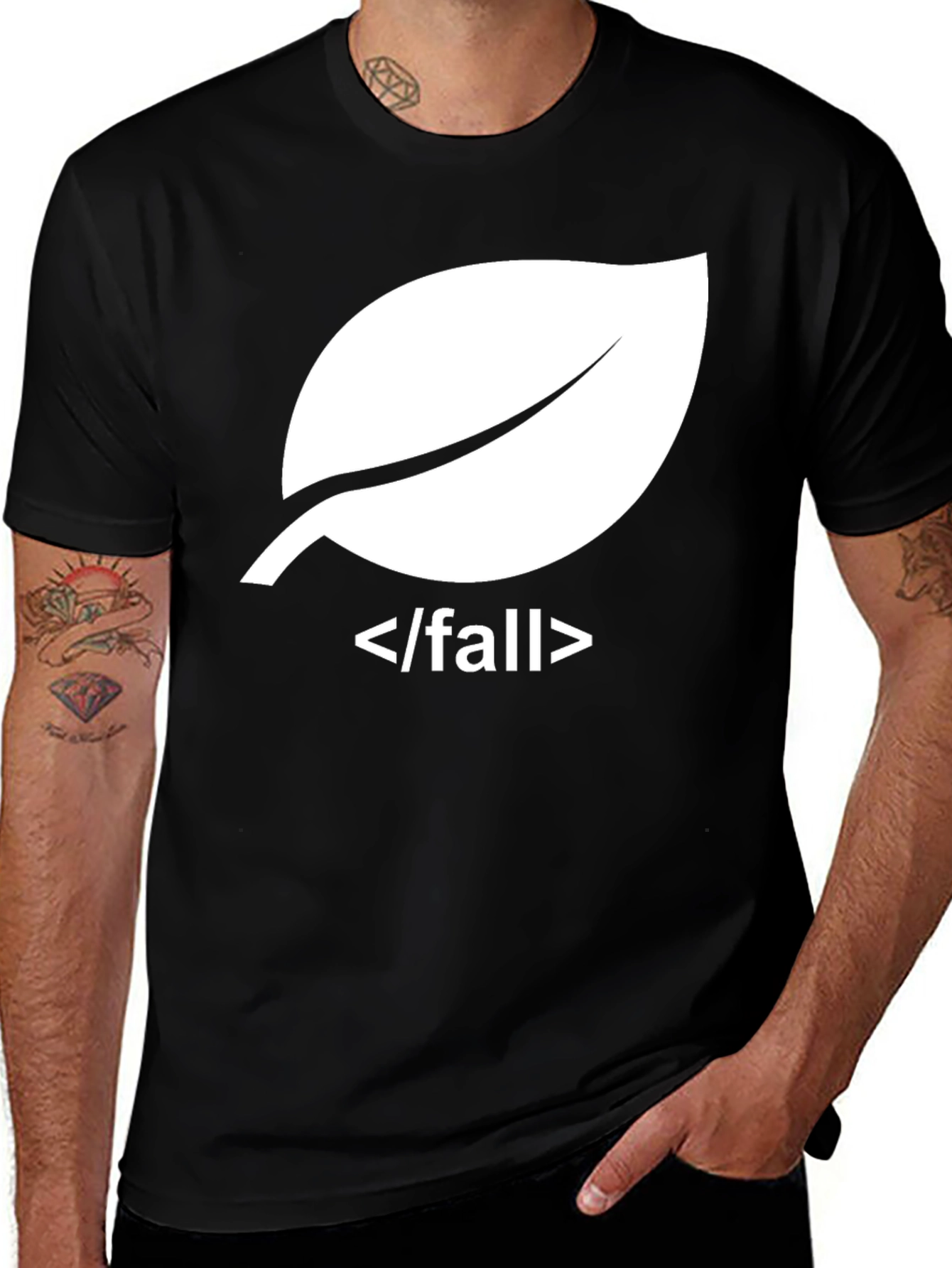 Fall Leaf Programmer T-Shirt - Stylish Coder Apparel