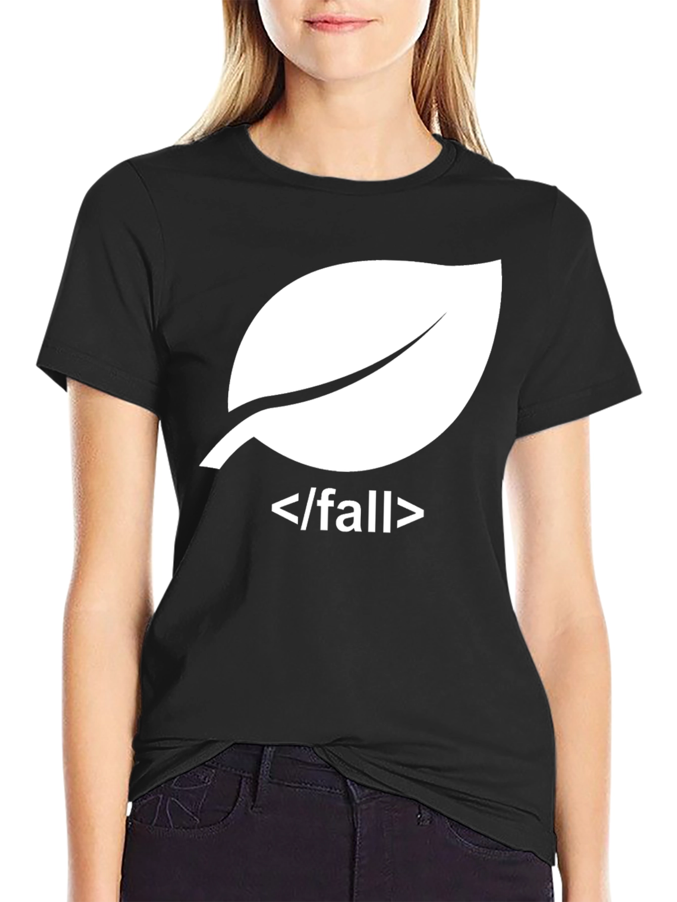 Fall Leaf Programmer T-Shirt - Stylish Coder Apparel