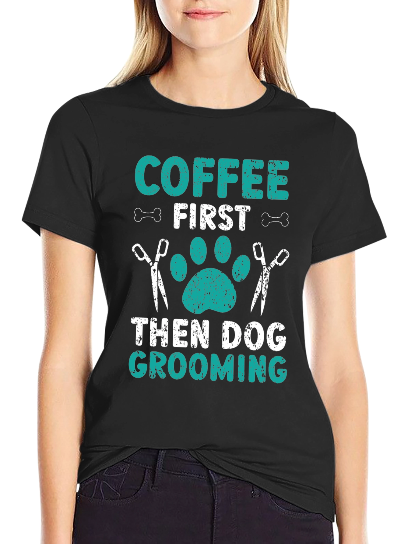 Coffee First Dog Grooming T-Shirt