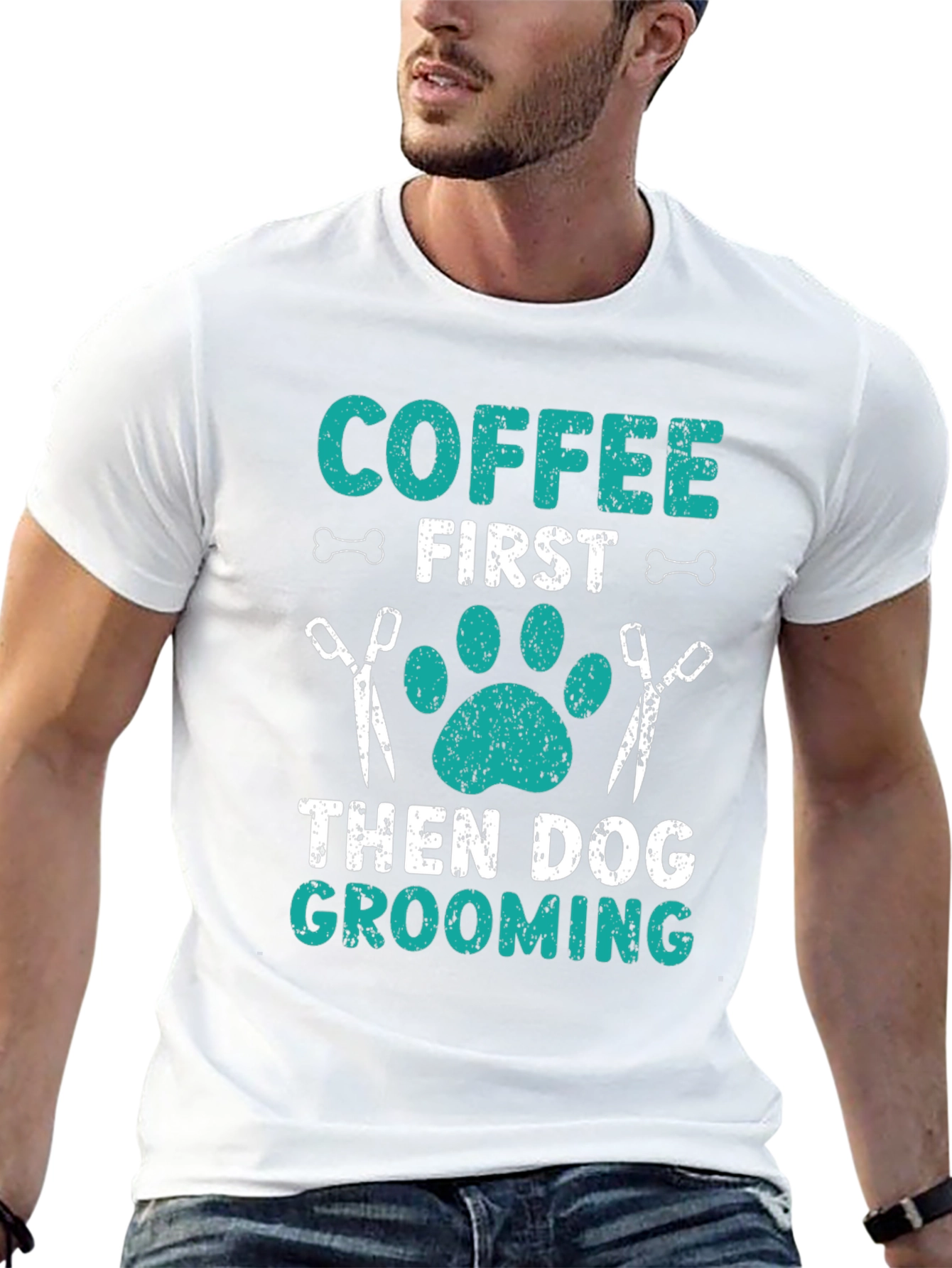 Coffee First Dog Grooming T-Shirt