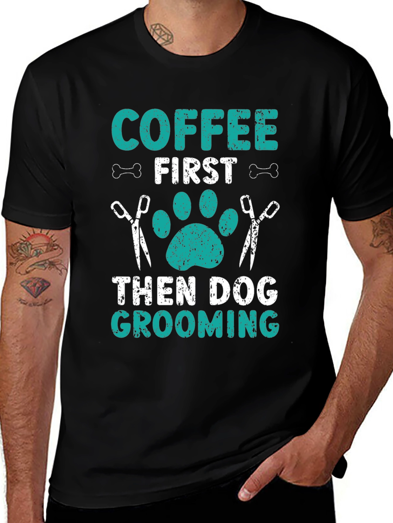 Coffee First Dog Grooming T-Shirt