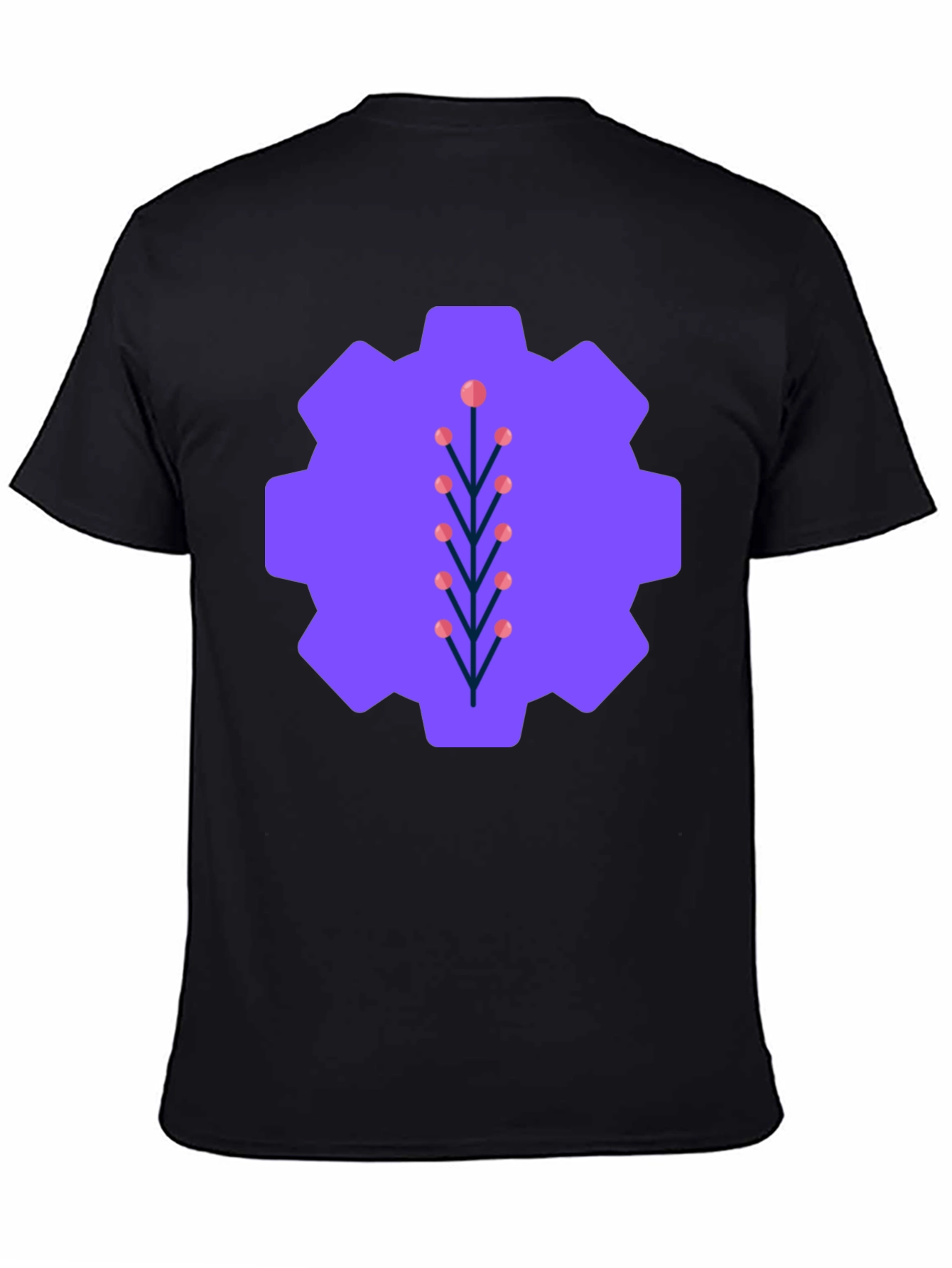 Abstract Gear Graphic Tee - Modern Style