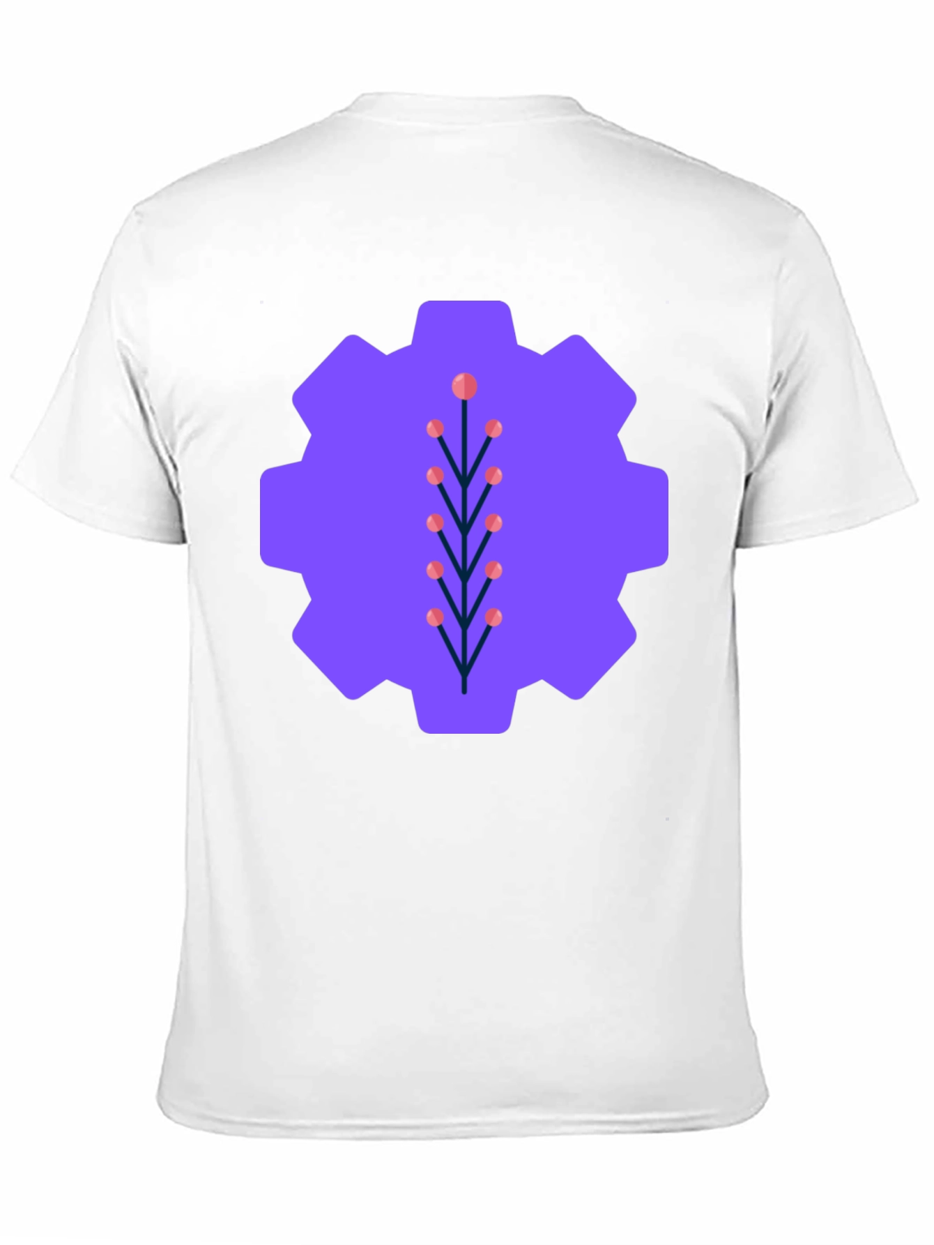 Abstract Gear Graphic Tee - Modern Style