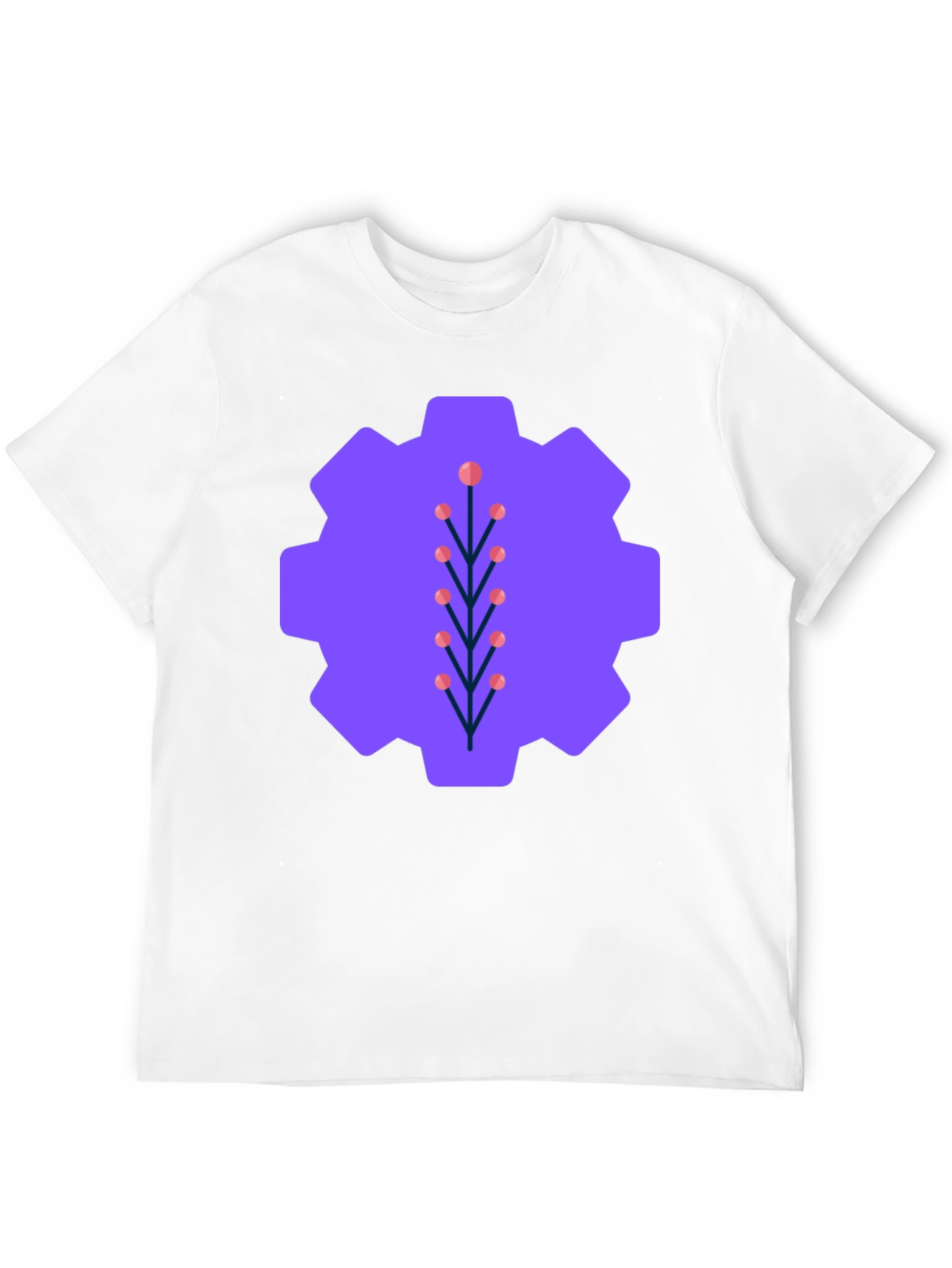 Abstract Gear Graphic Tee - Modern Style