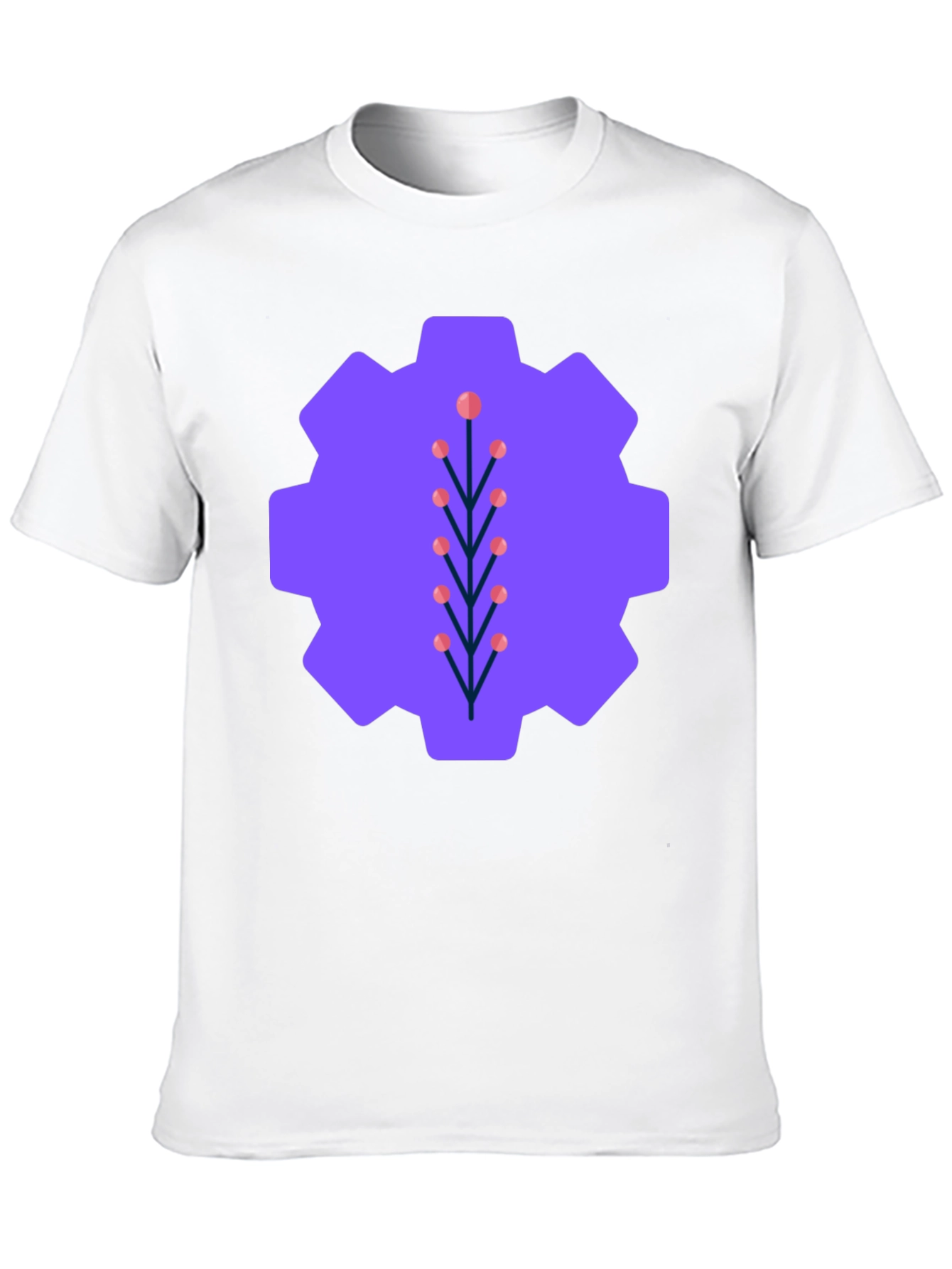 Abstract Gear Graphic Tee - Modern Style