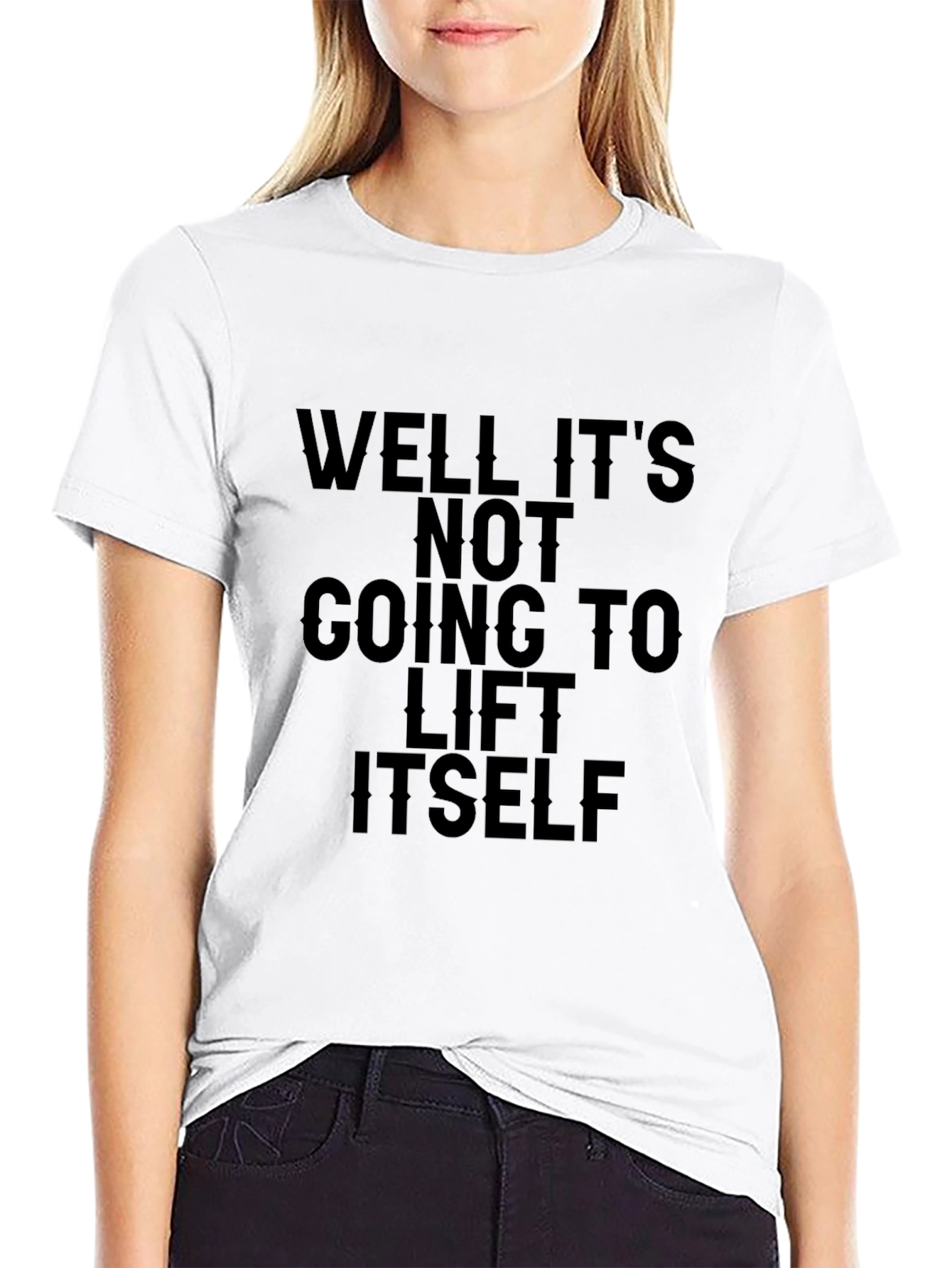 Funny Gym Workout T-Shirt - Lift Itself Slogan