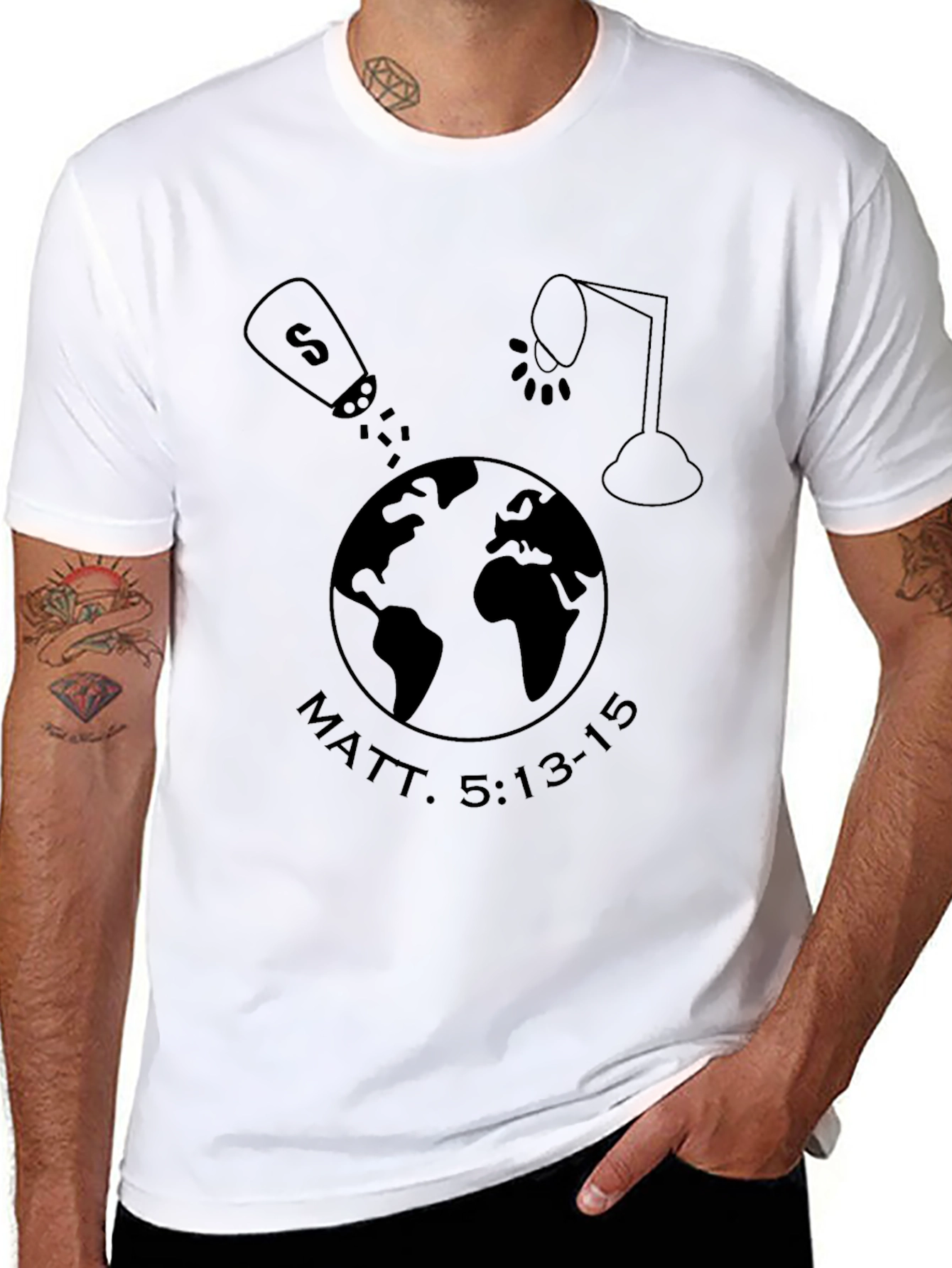 Matt. 5:13-15 T-Shirt - Salt and Light Design