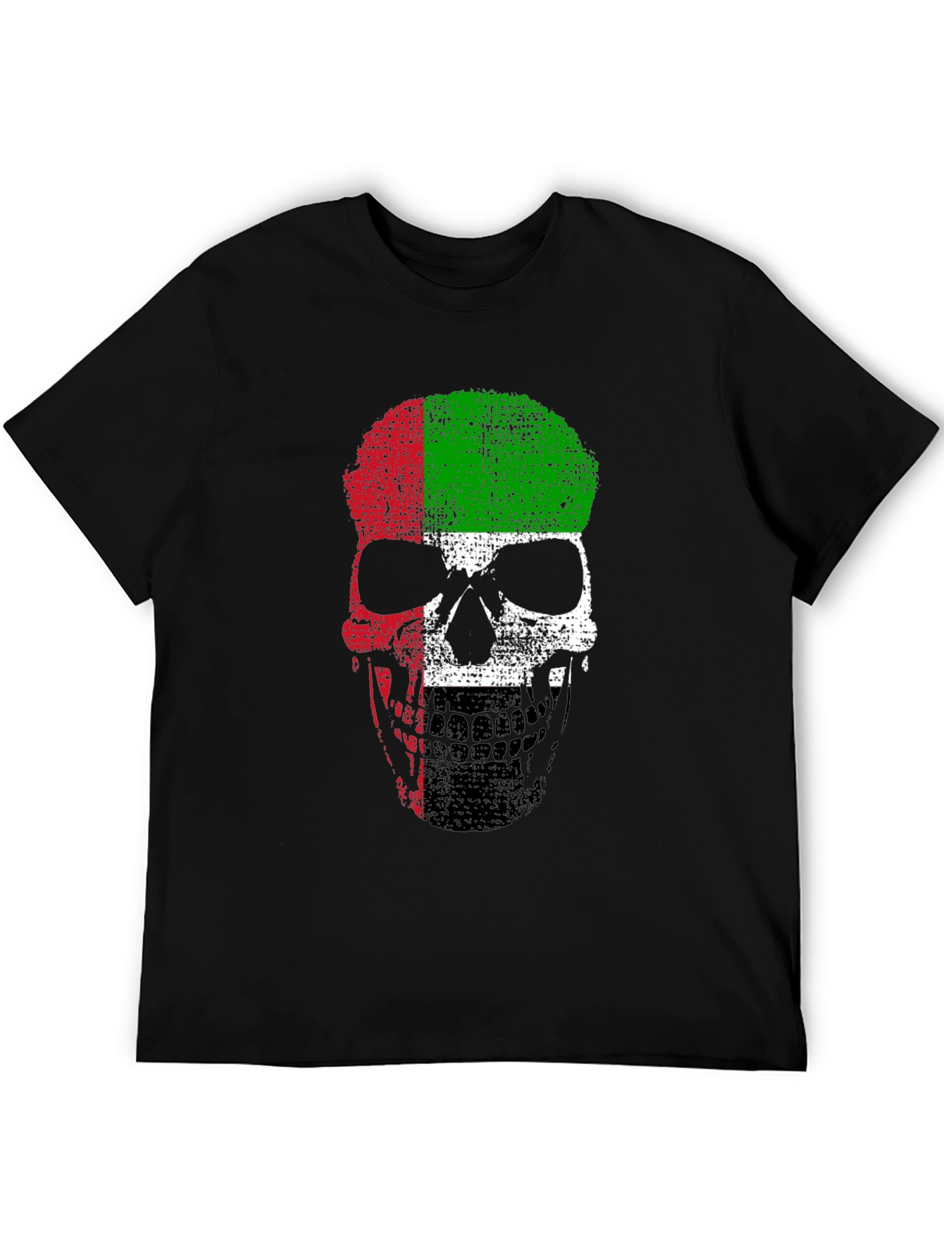 UAE Flag Skull Graphic T-Shirt