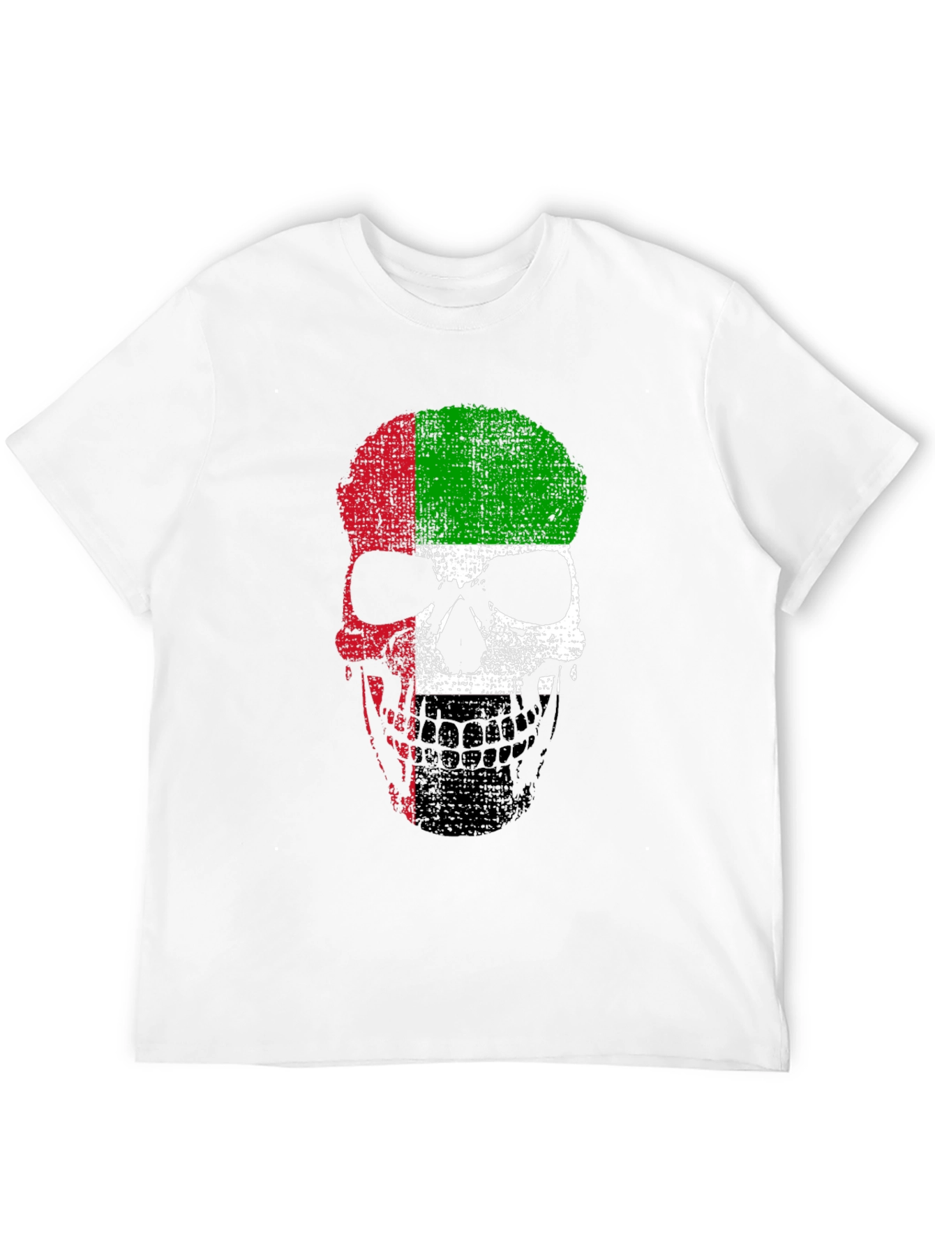 UAE Flag Skull Graphic T-Shirt