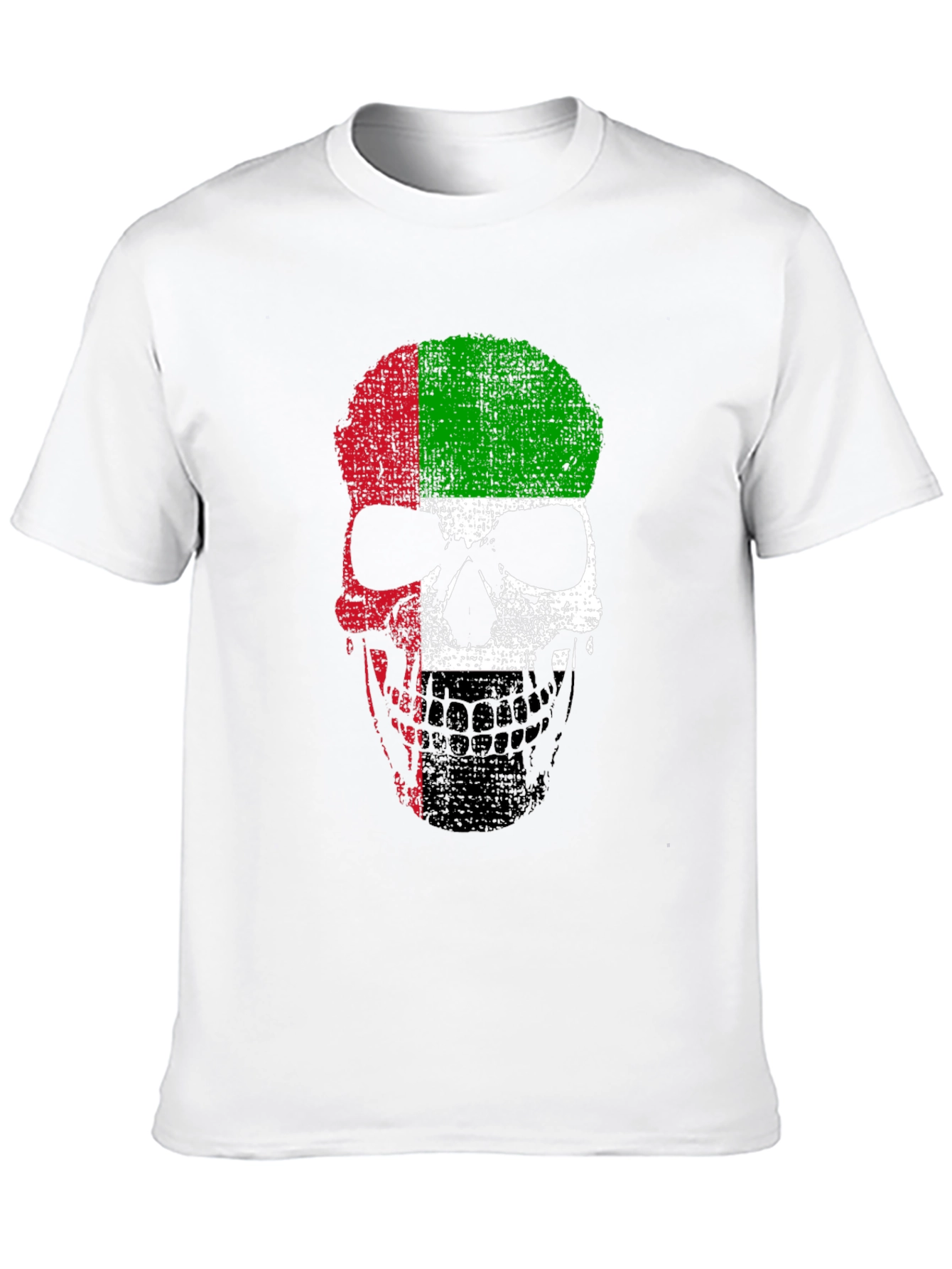 UAE Flag Skull Graphic T-Shirt