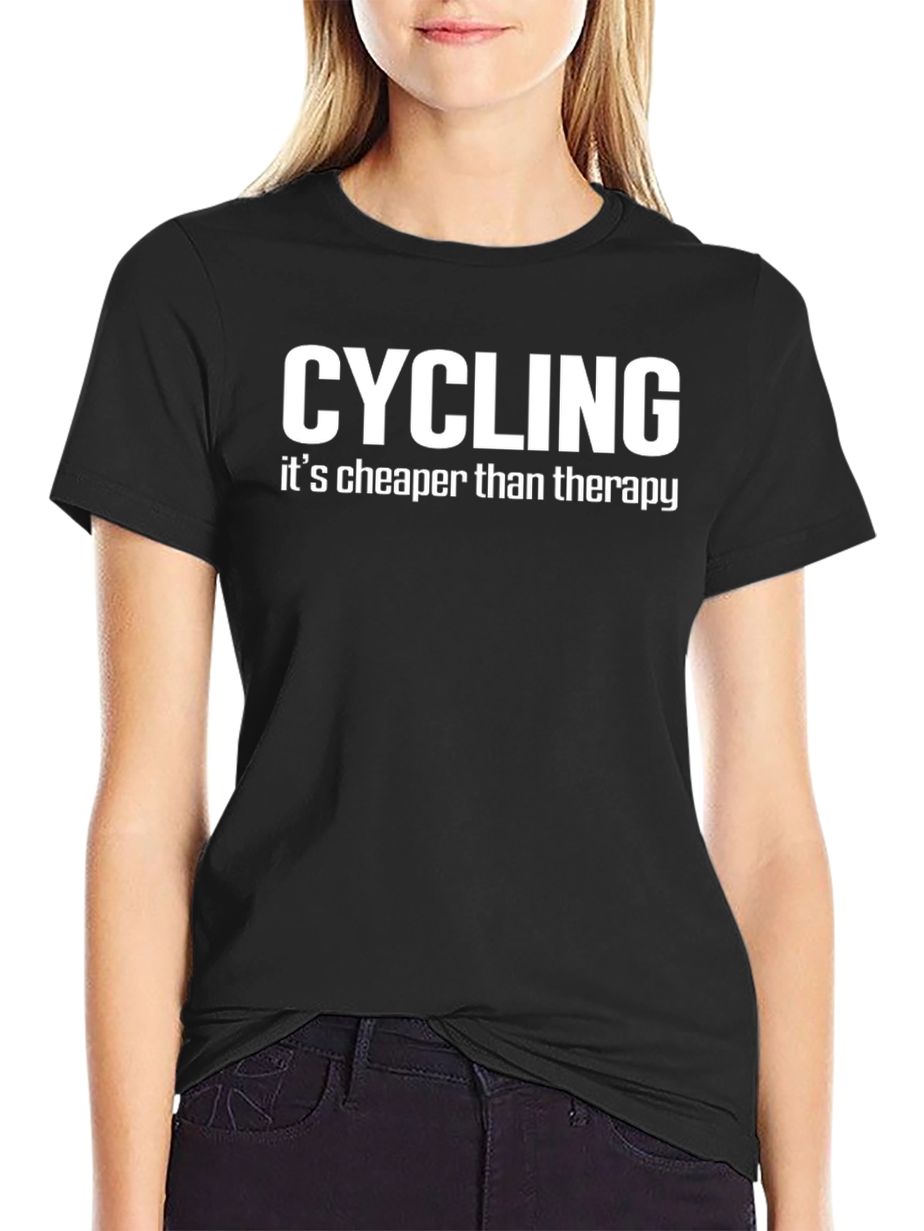 Cycling Cheaper Than Therapy Graphic Tee