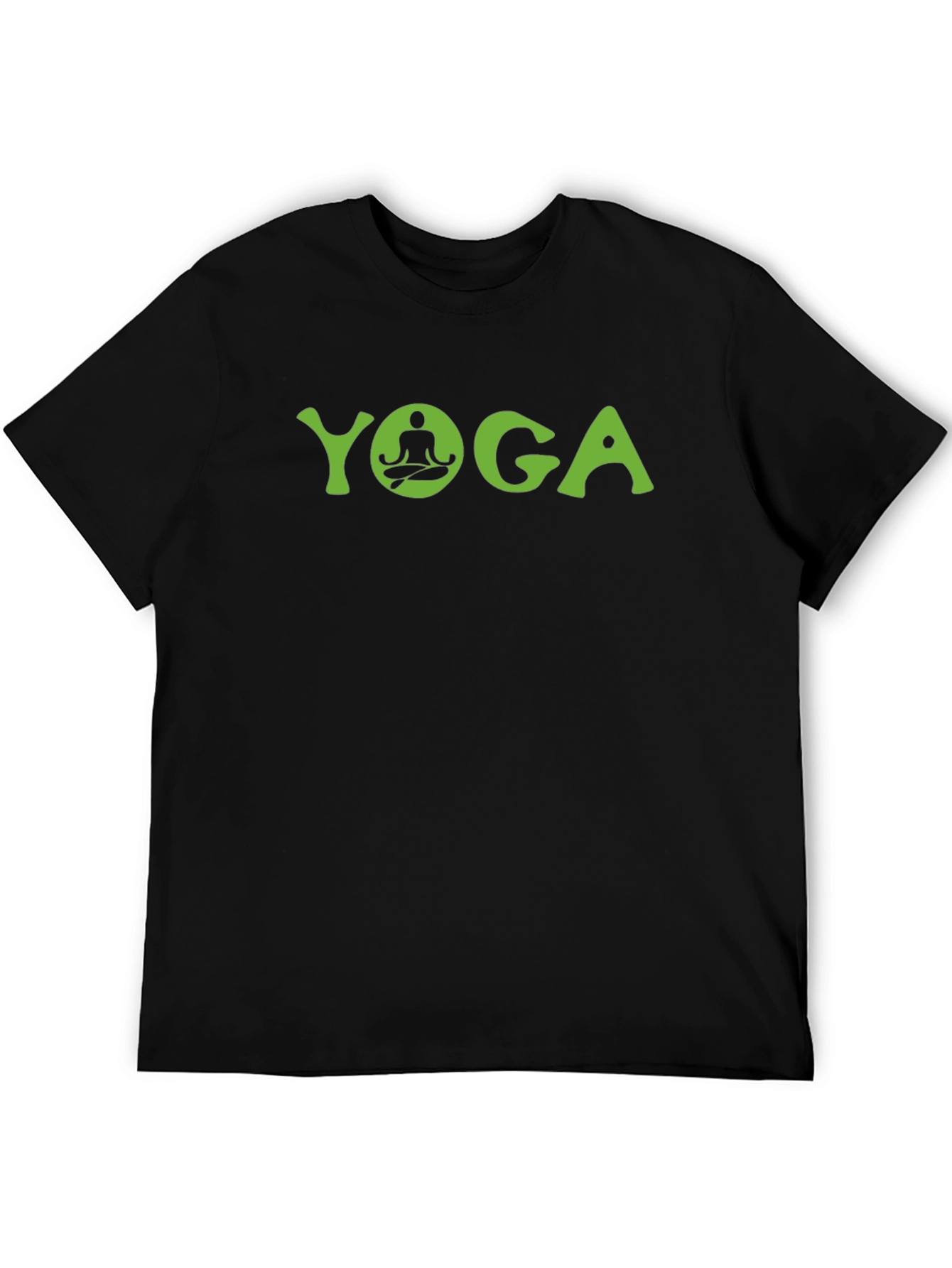 Yoga Graphic Tee - Black Cotton Comfort