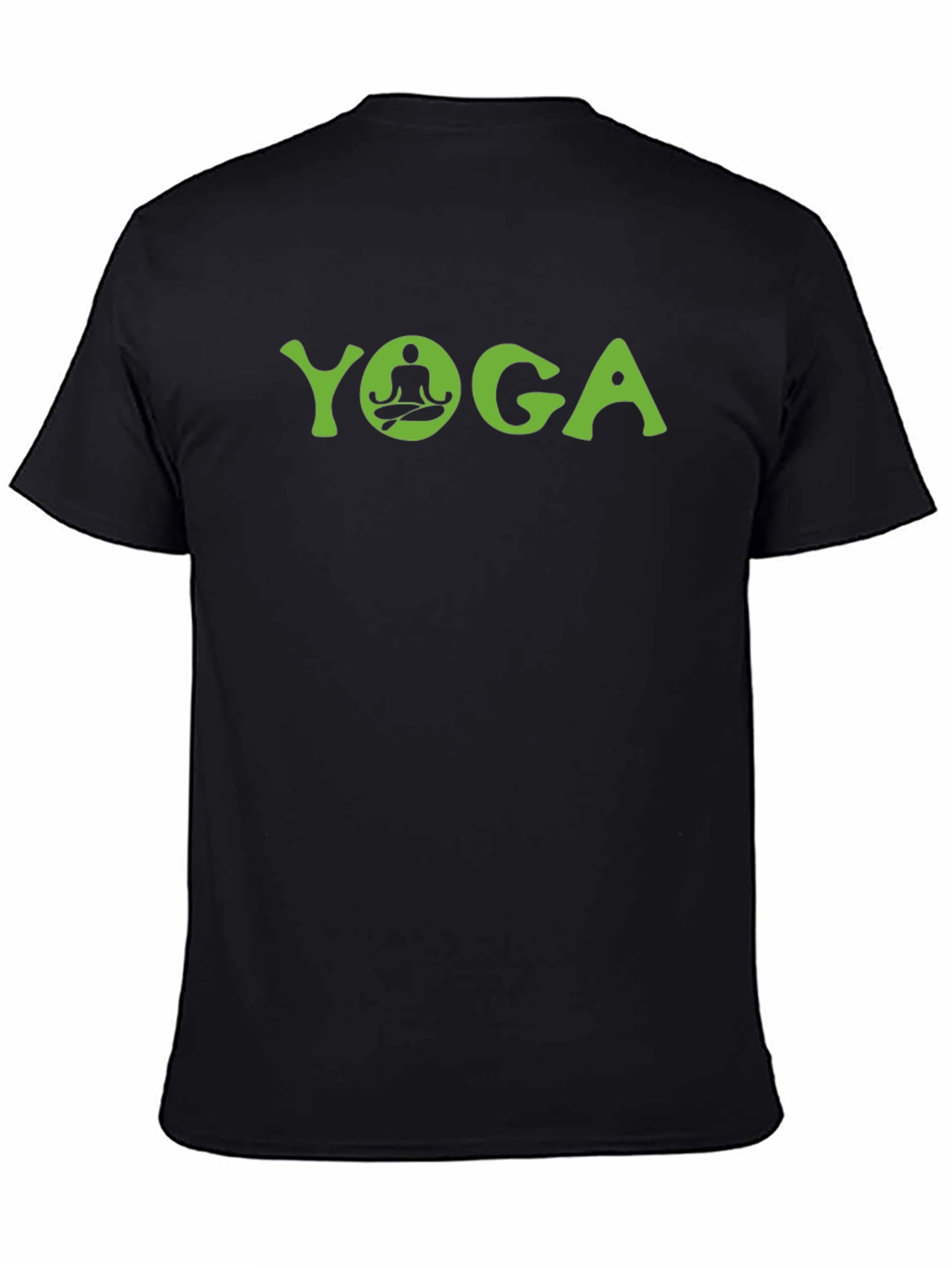 Yoga Graphic Tee - Black Cotton Comfort
