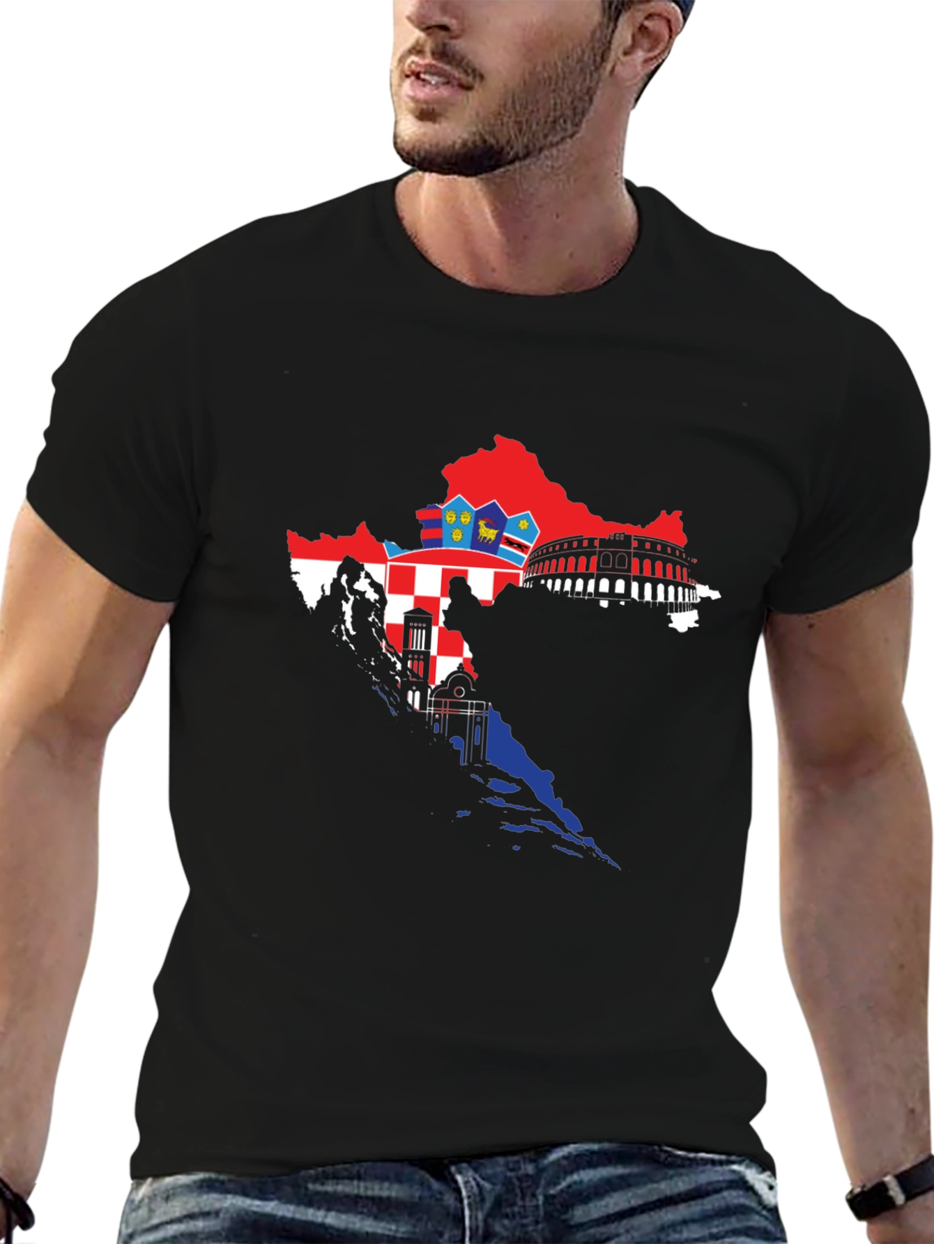 Croatia Map Flag T-Shirt