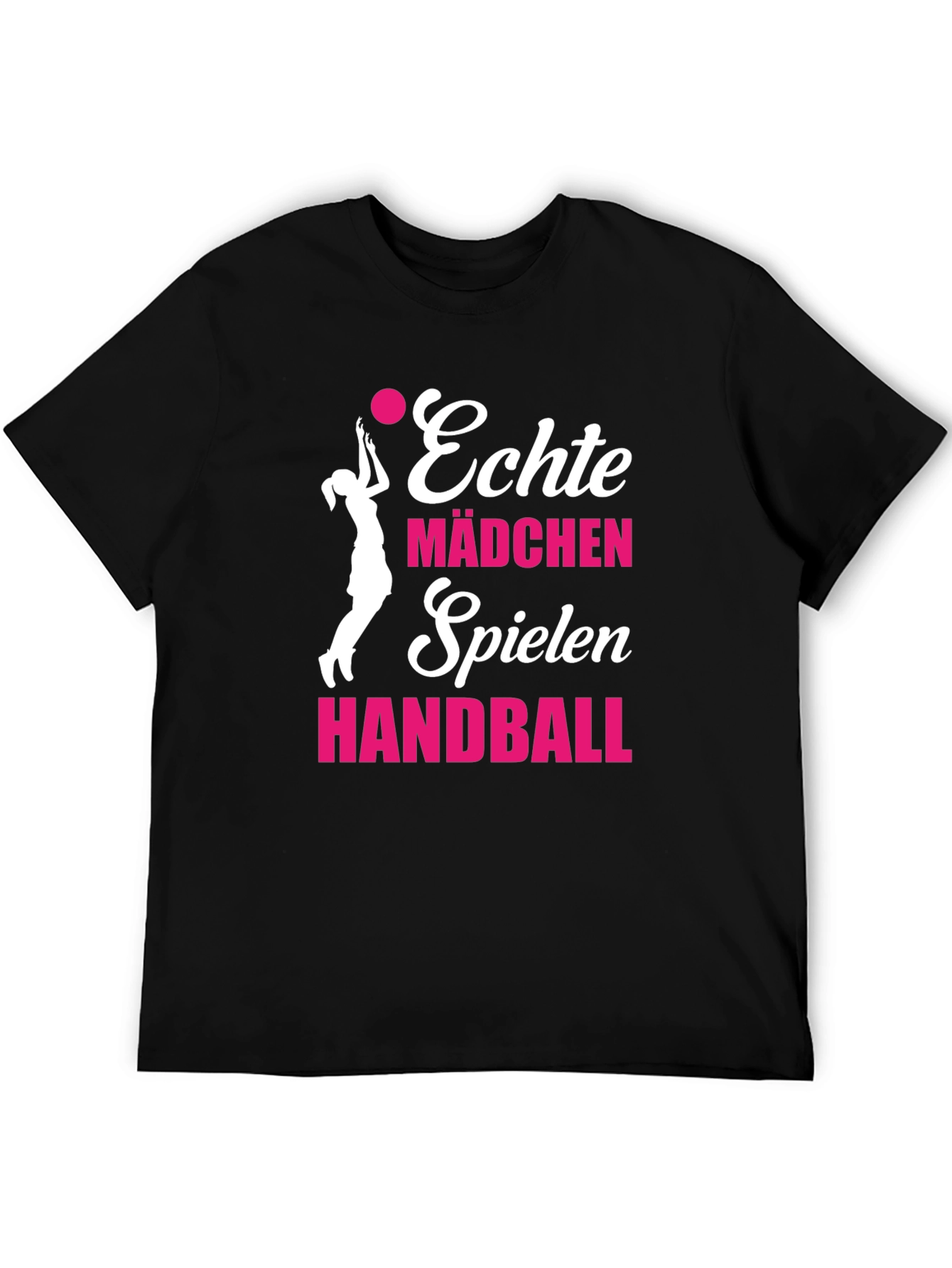 Echte Mädchen Handball T-Shirt - Black