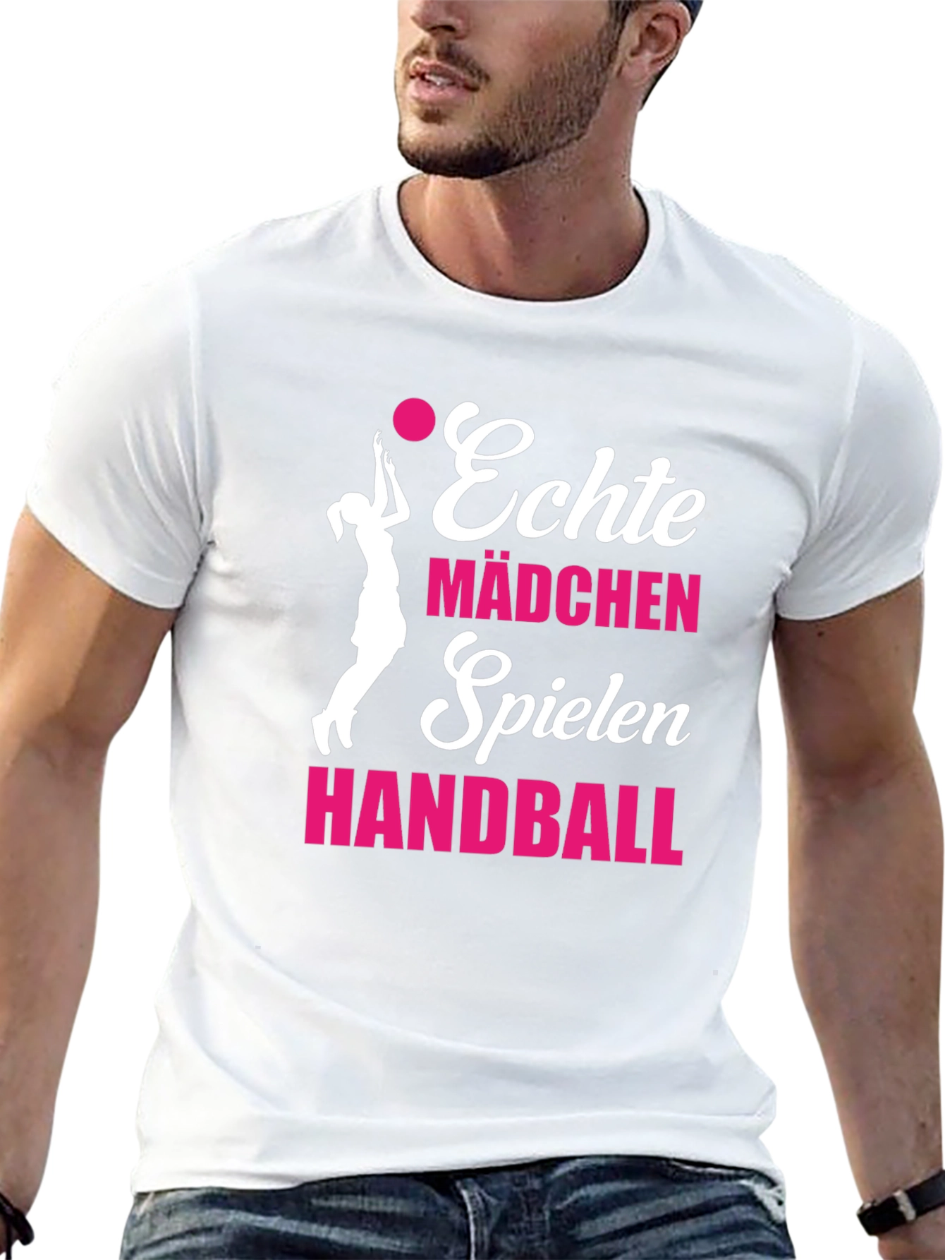 Echte Mädchen Handball T-Shirt - Black