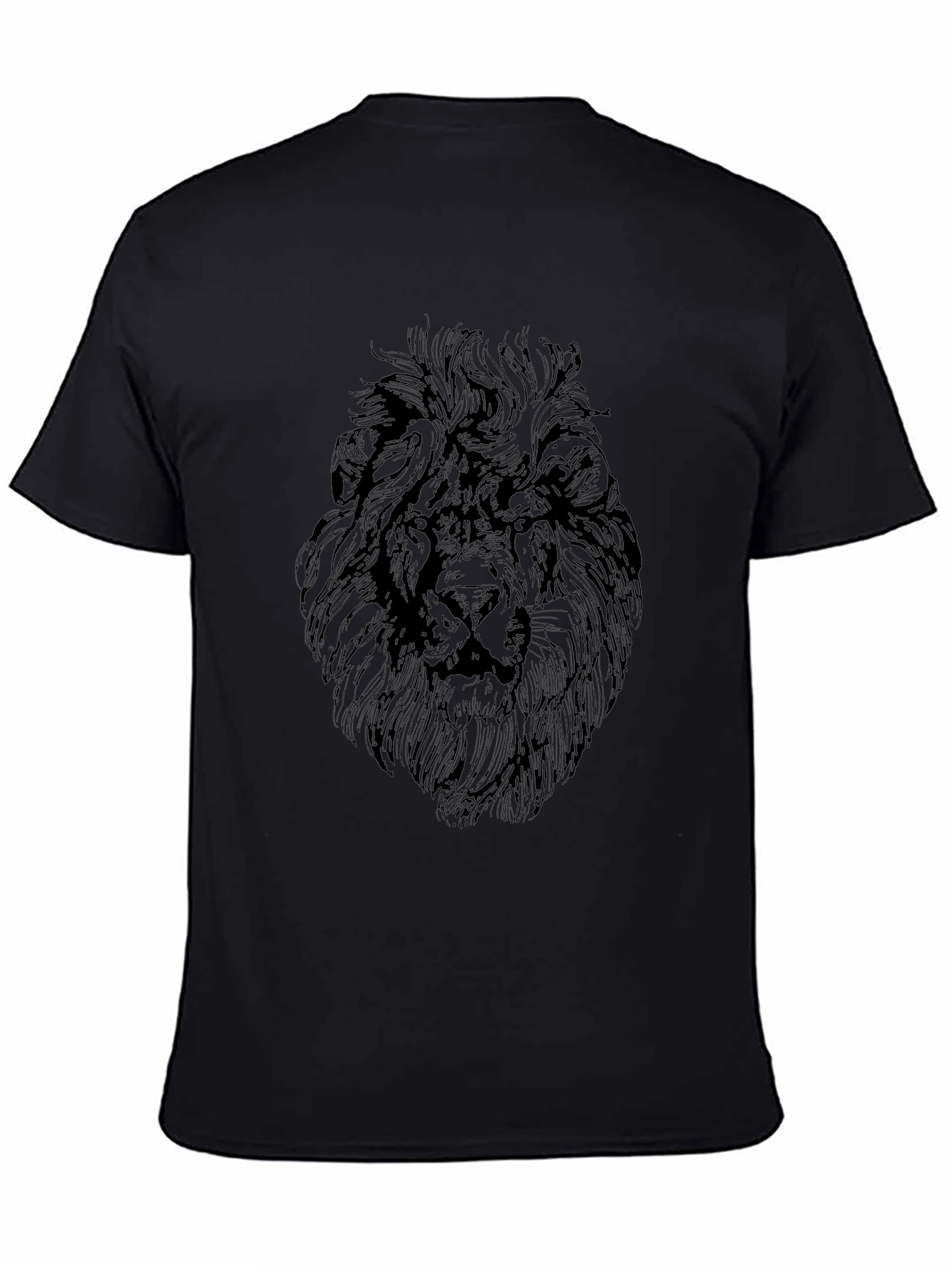 Lion Graphic Black T-Shirt