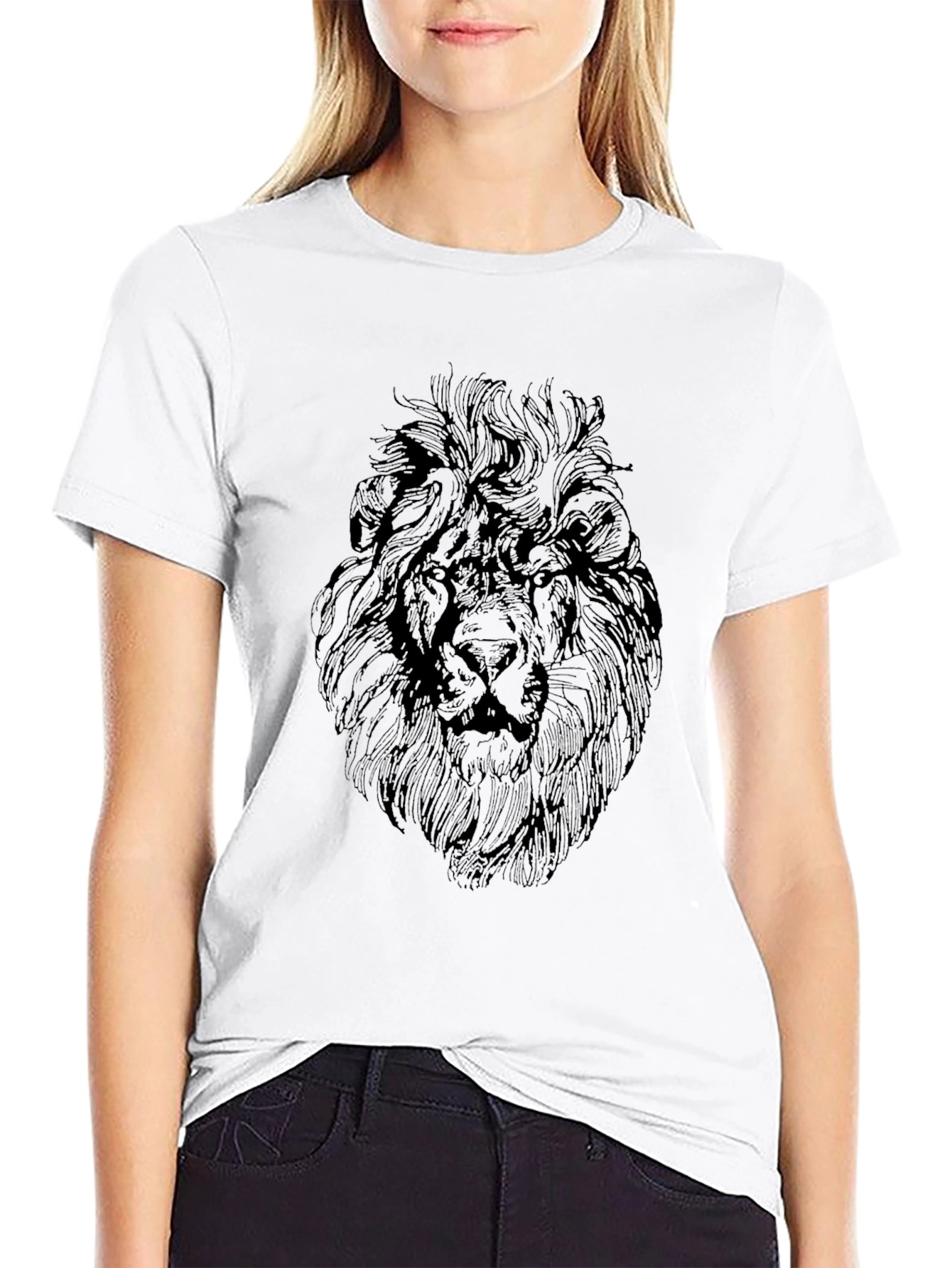 Lion Graphic Black T-Shirt