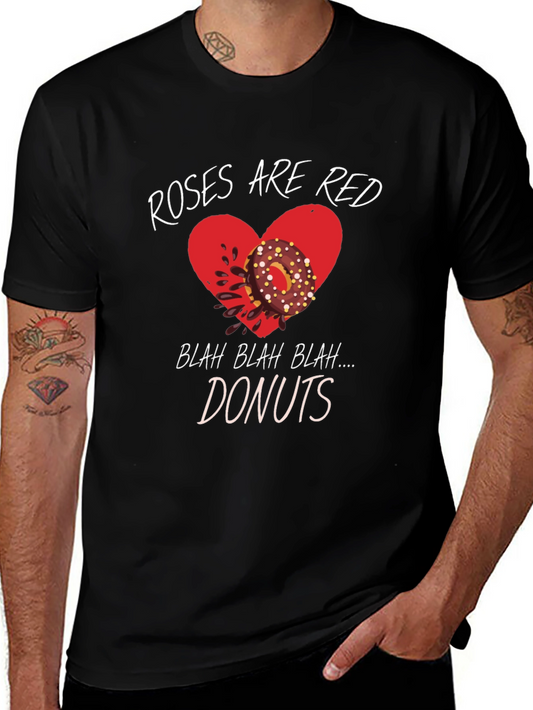 Roses Are Red Donuts T-Shirt - Funny Valentines Day