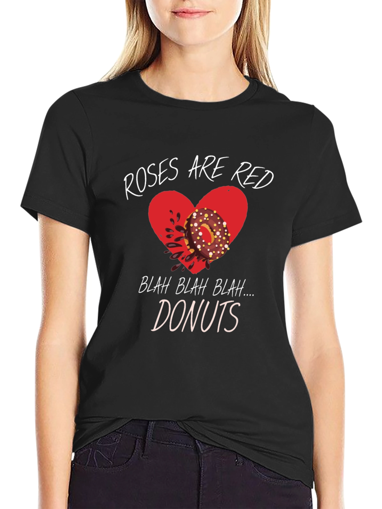 Roses Are Red Donuts T-Shirt - Funny Valentines Day