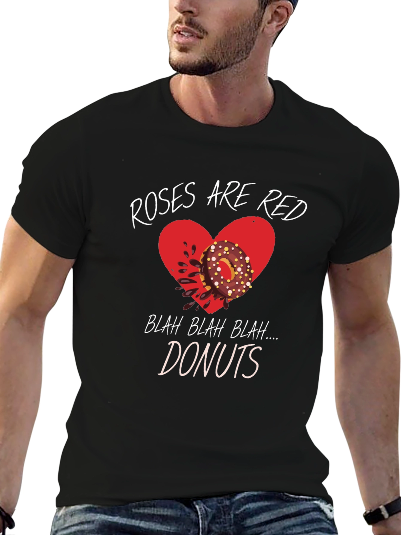 Roses Are Red Donuts T-Shirt - Funny Valentines Day